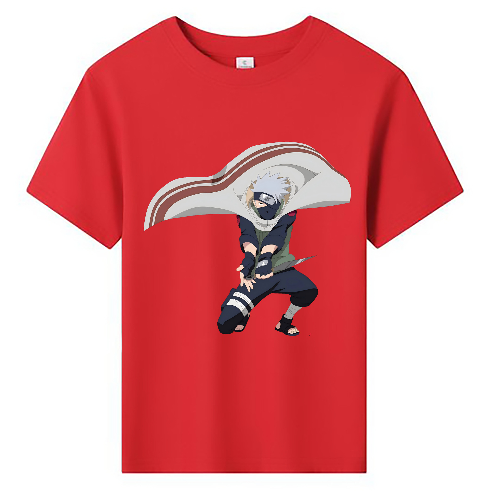 （画像用） NARUTO -ナルト- はたけ カカシ Hatake Kakashi 綿100％キッズTシャツ（フロントプリント）