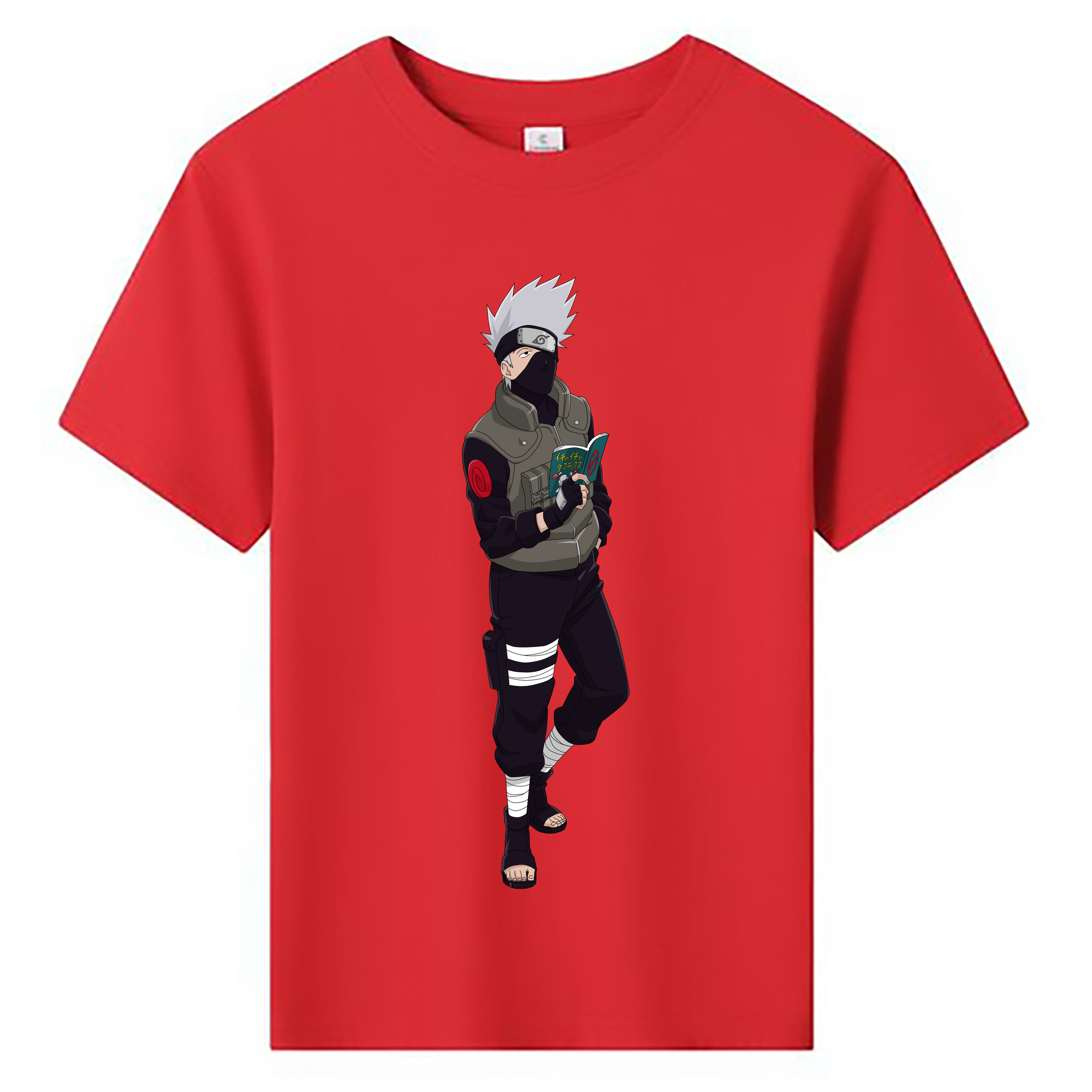 （画像用） NARUTO -ナルト- はたけ カカシ Hatake Kakashi 綿100％キッズTシャツ（フロントプリント）