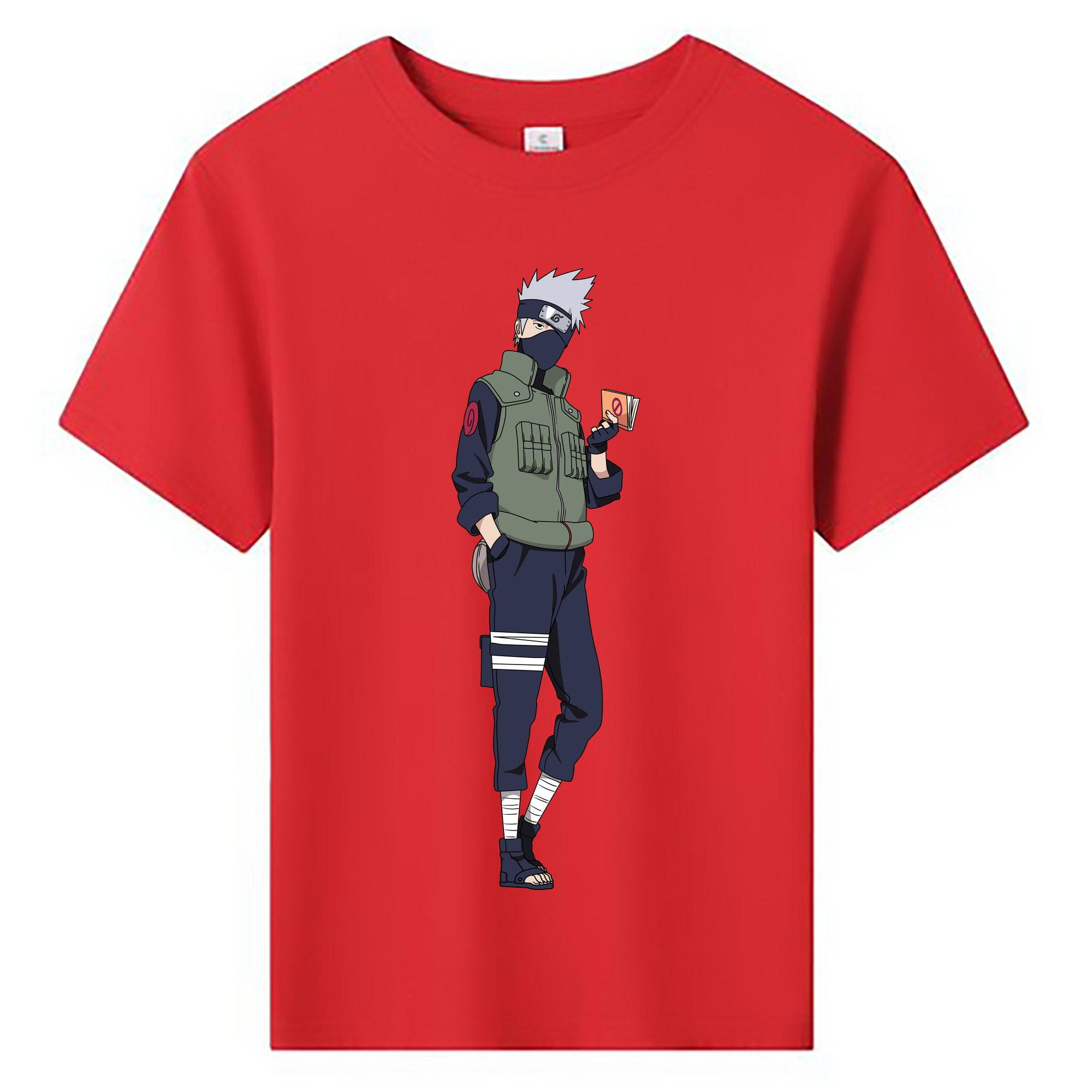 （画像用） NARUTO -ナルト- はたけ カカシ Hatake Kakashi 綿100％キッズTシャツ（フロントプリント）