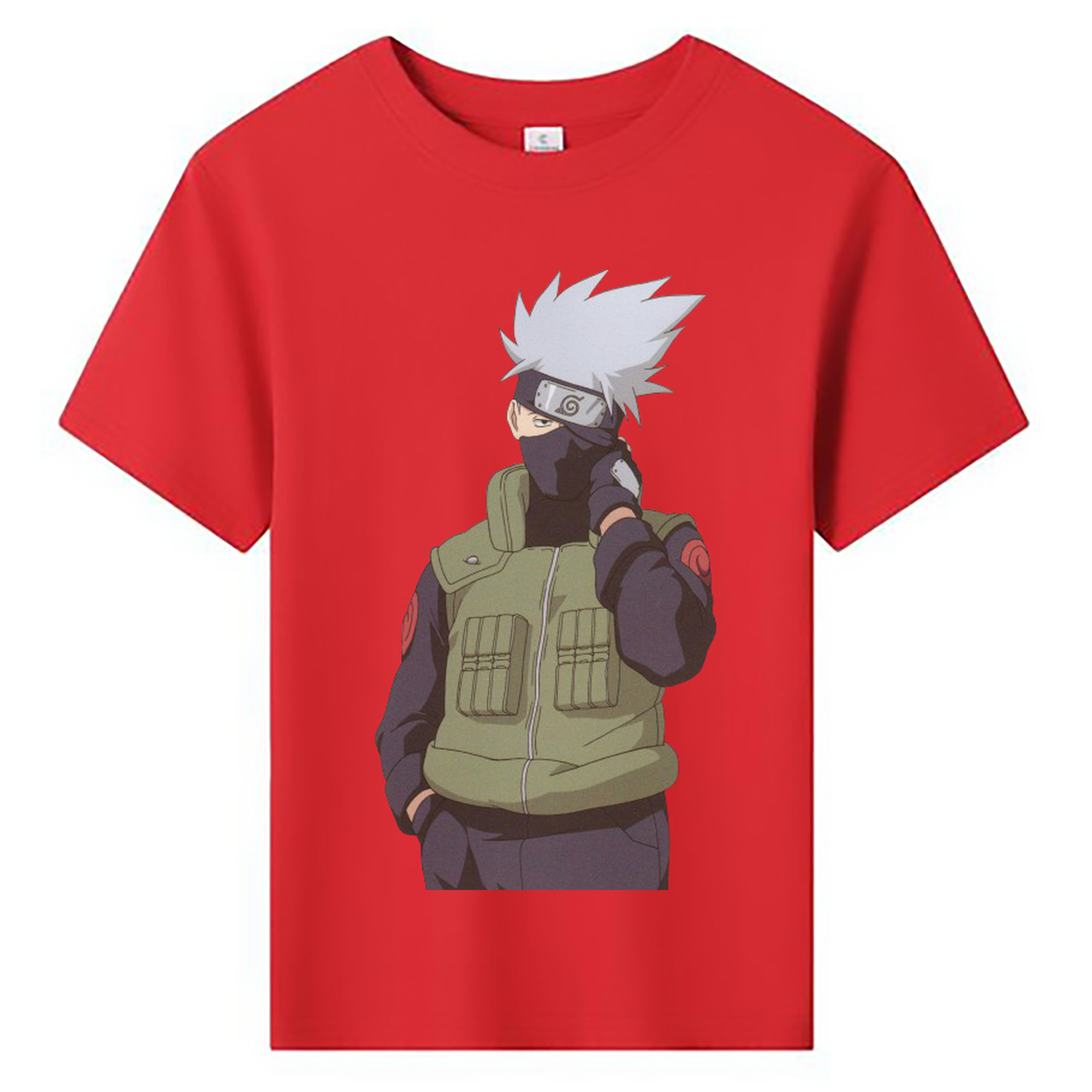 （画像用） NARUTO -ナルト- はたけ カカシ Hatake Kakashi 綿100％キッズTシャツ（フロントプリント）