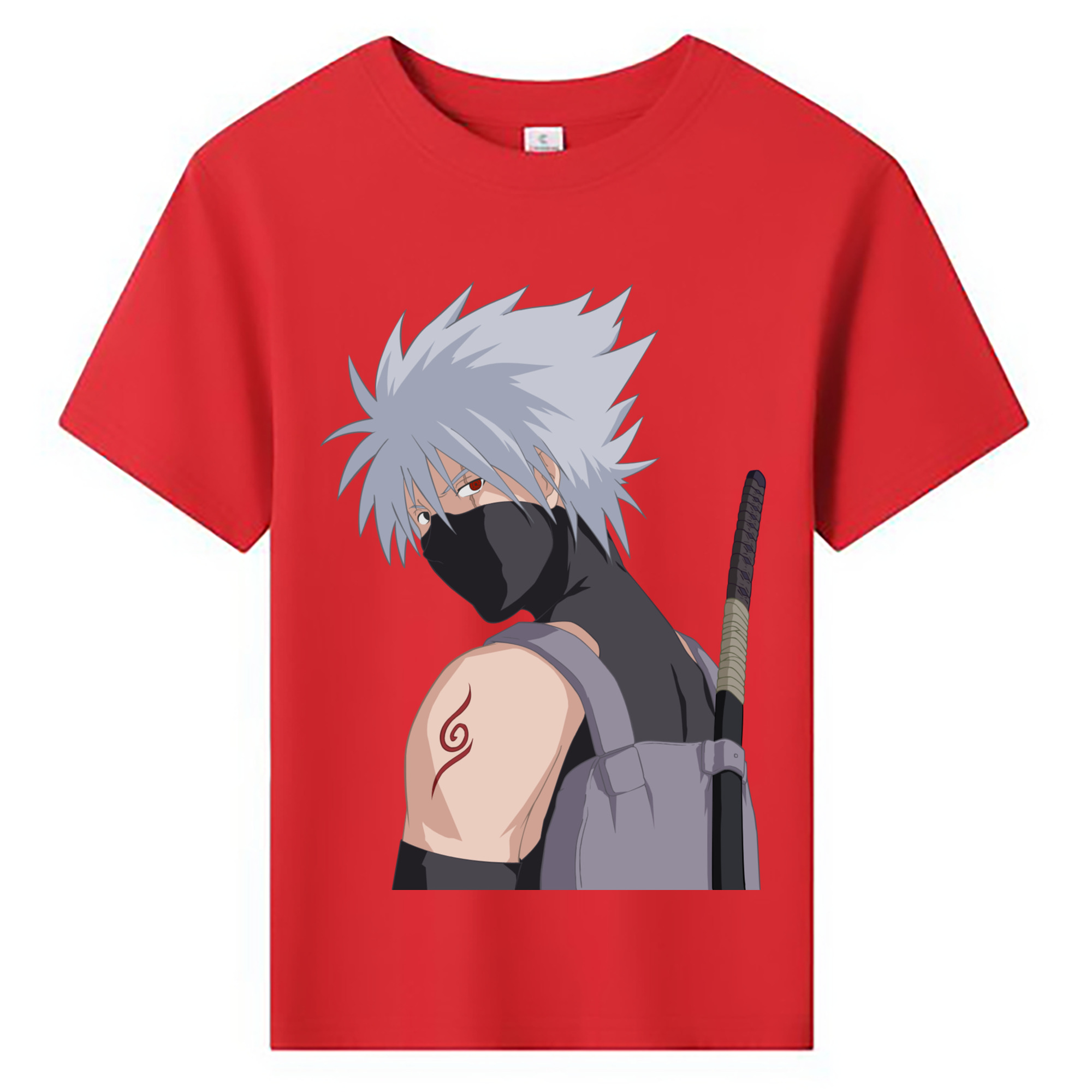 （画像用） NARUTO -ナルト- はたけ カカシ Hatake Kakashi 綿100％キッズTシャツ（フロントプリント）