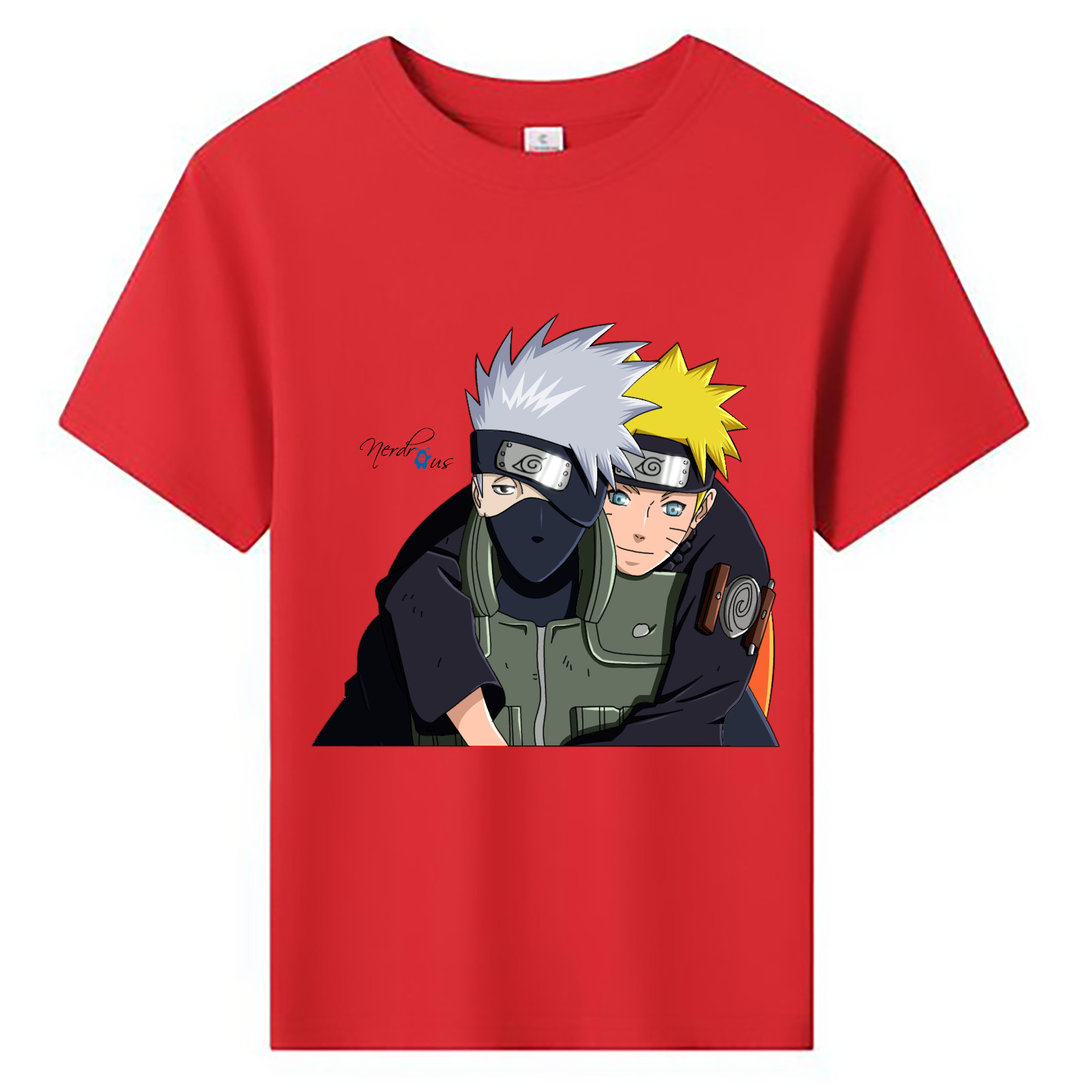 （画像用） NARUTO -ナルト- はたけ カカシ Hatake Kakashi 綿100％キッズTシャツ（フロントプリント）