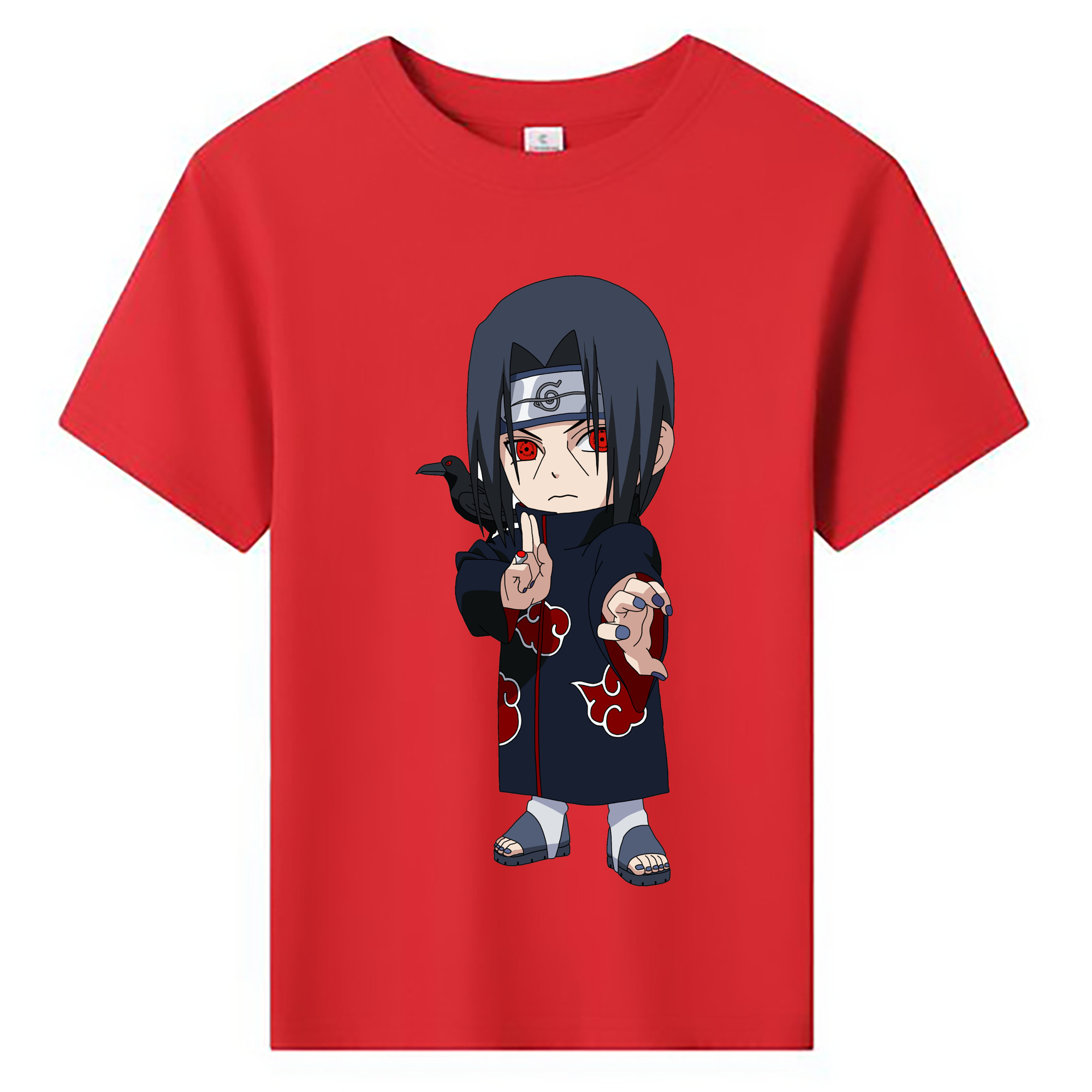 （画像用） NARUTO -ナルト- うちは イタチ Uchiha Itachi 綿100％キッズTシャツ（フロントプリント）