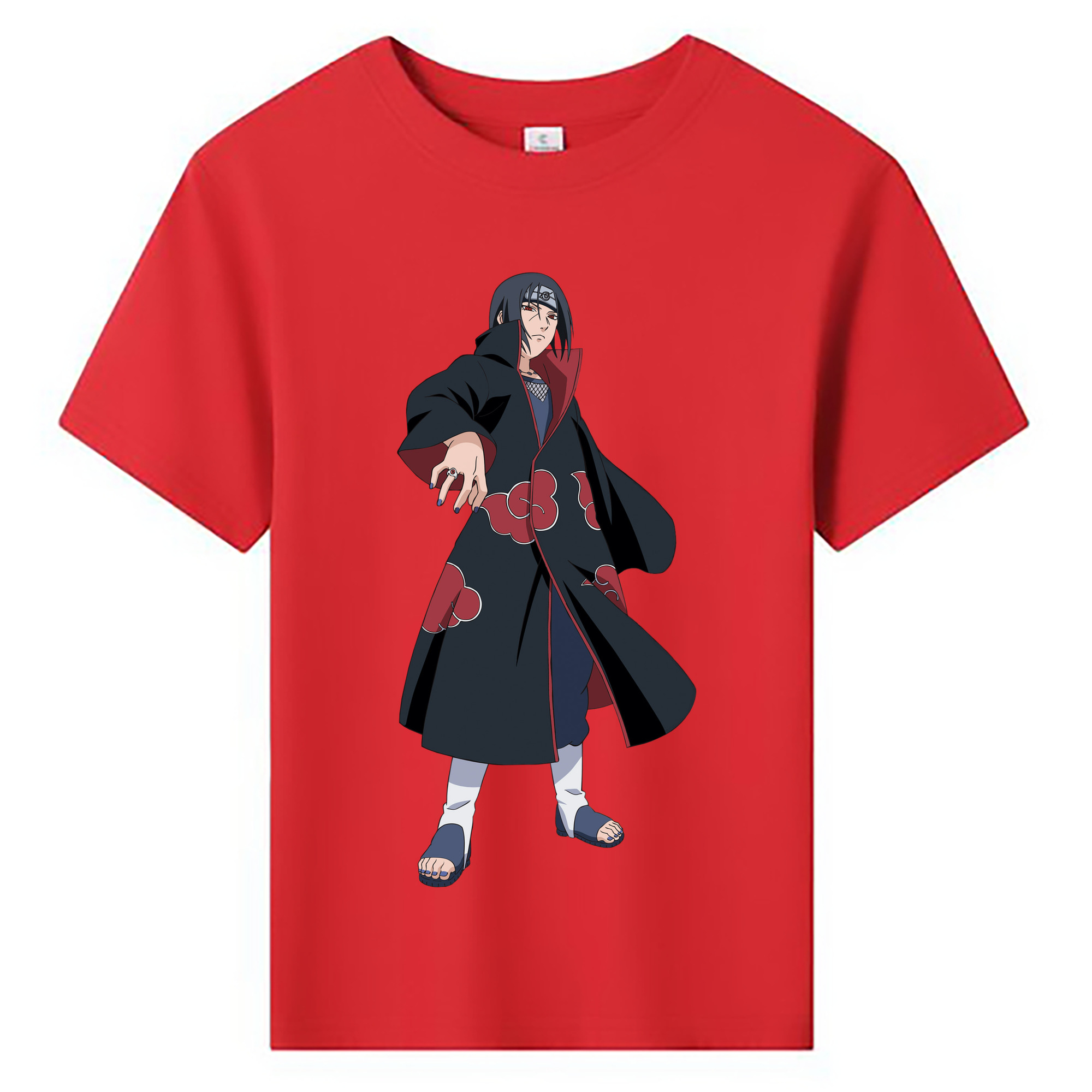 （画像用） NARUTO -ナルト- うちは イタチ Uchiha Itachi 綿100％キッズTシャツ（フロントプリント）