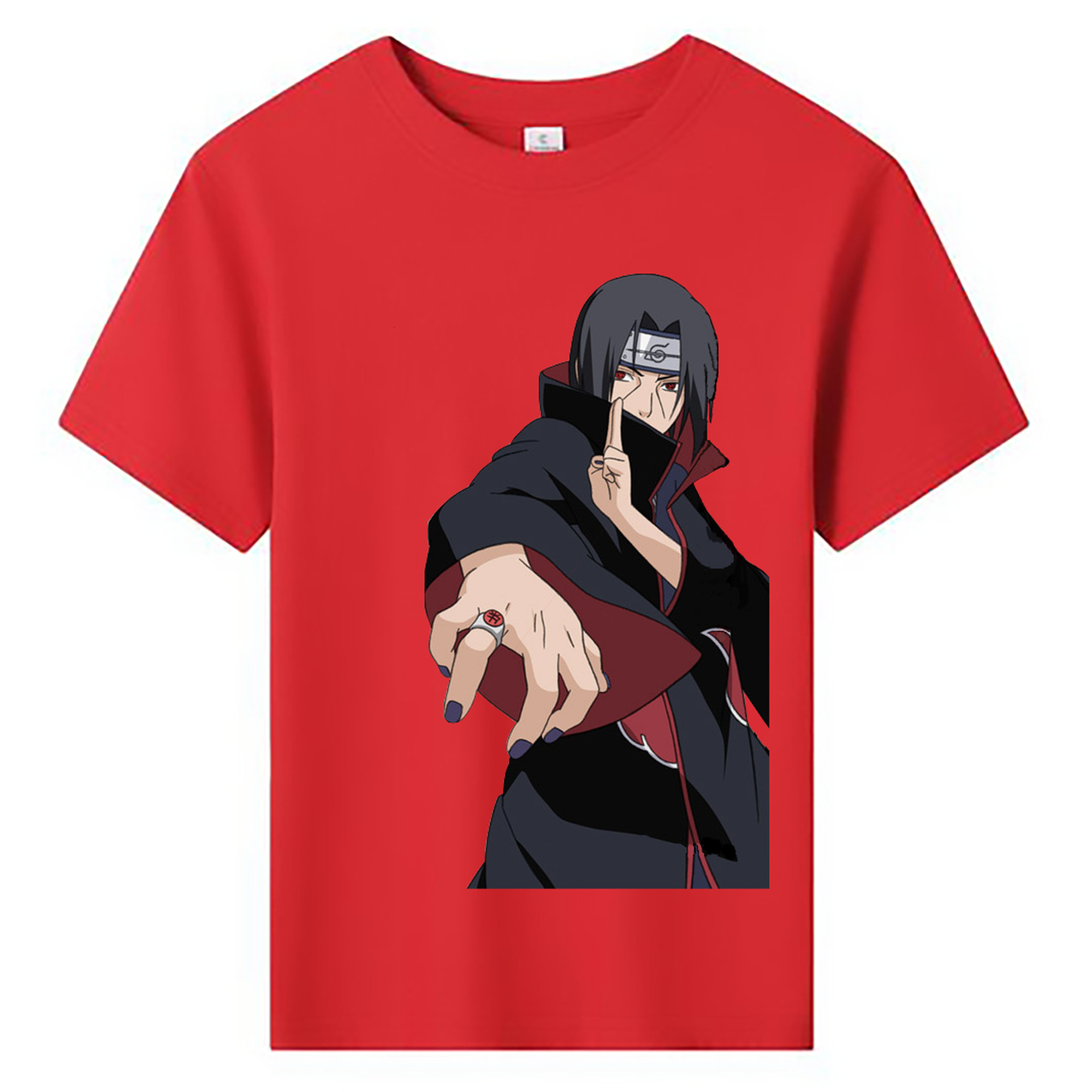 （画像用） NARUTO -ナルト- うちは イタチ Uchiha Itachi 綿100％キッズTシャツ（フロントプリント）
