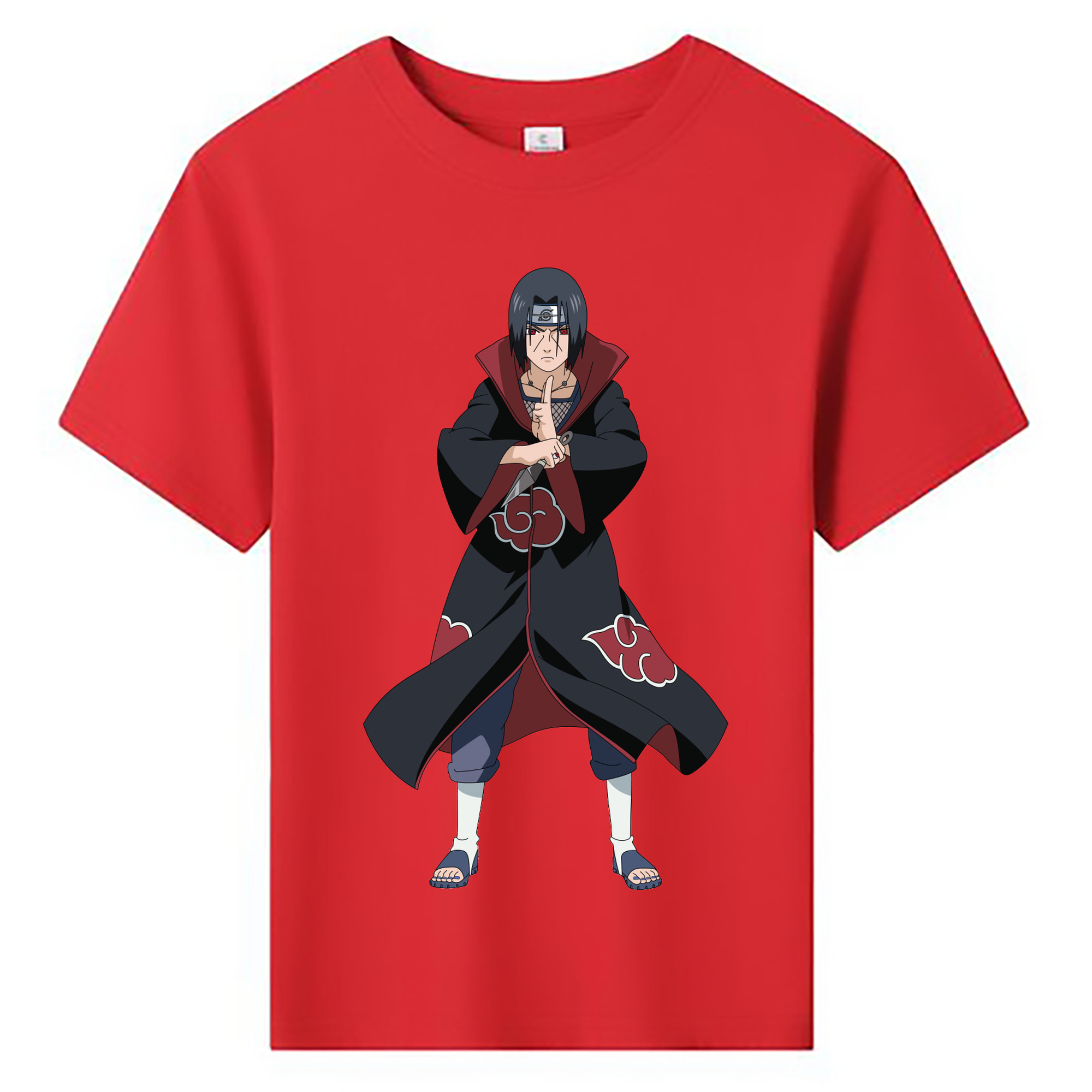 （画像用） NARUTO -ナルト- うちは イタチ Uchiha Itachi 綿100％キッズTシャツ（フロントプリント）