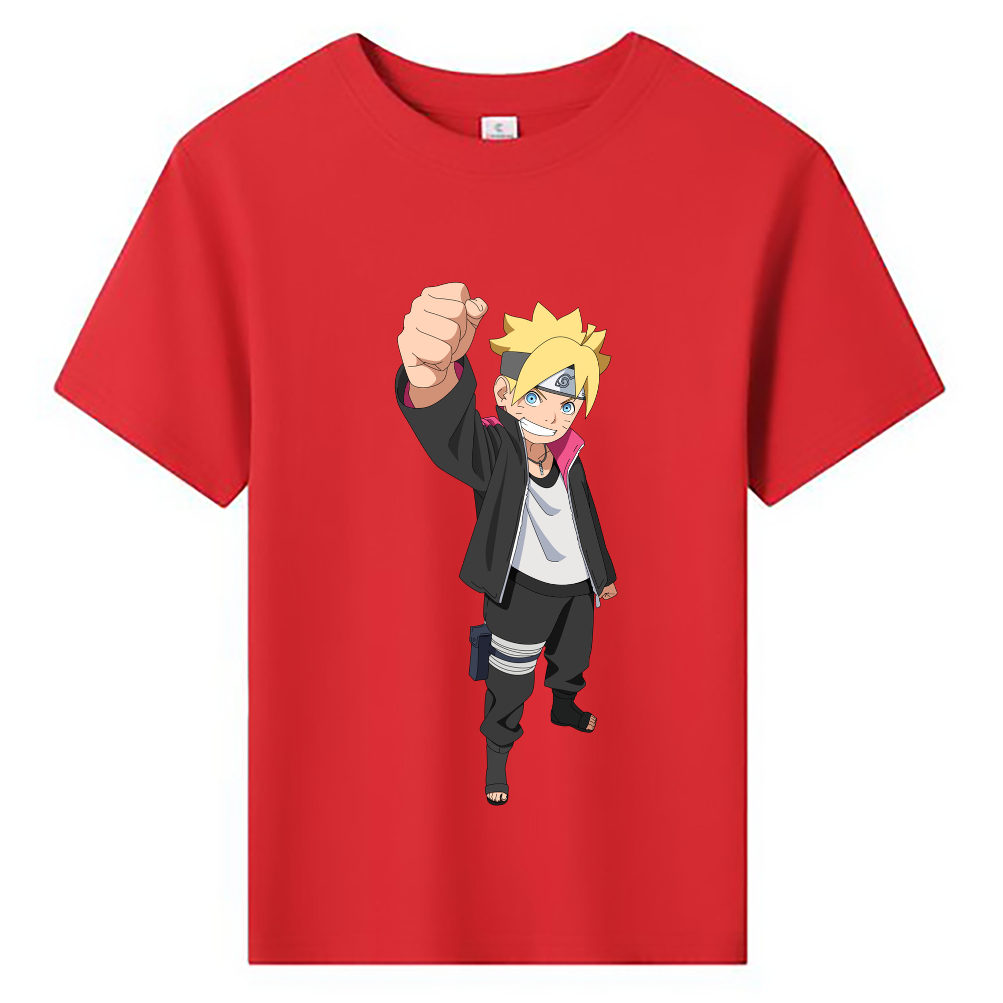 （画像用） NARUTO -ナルト- うずまき ボルト Uzumaki Boruto 綿100％キッズTシャツ（フロントプリント）