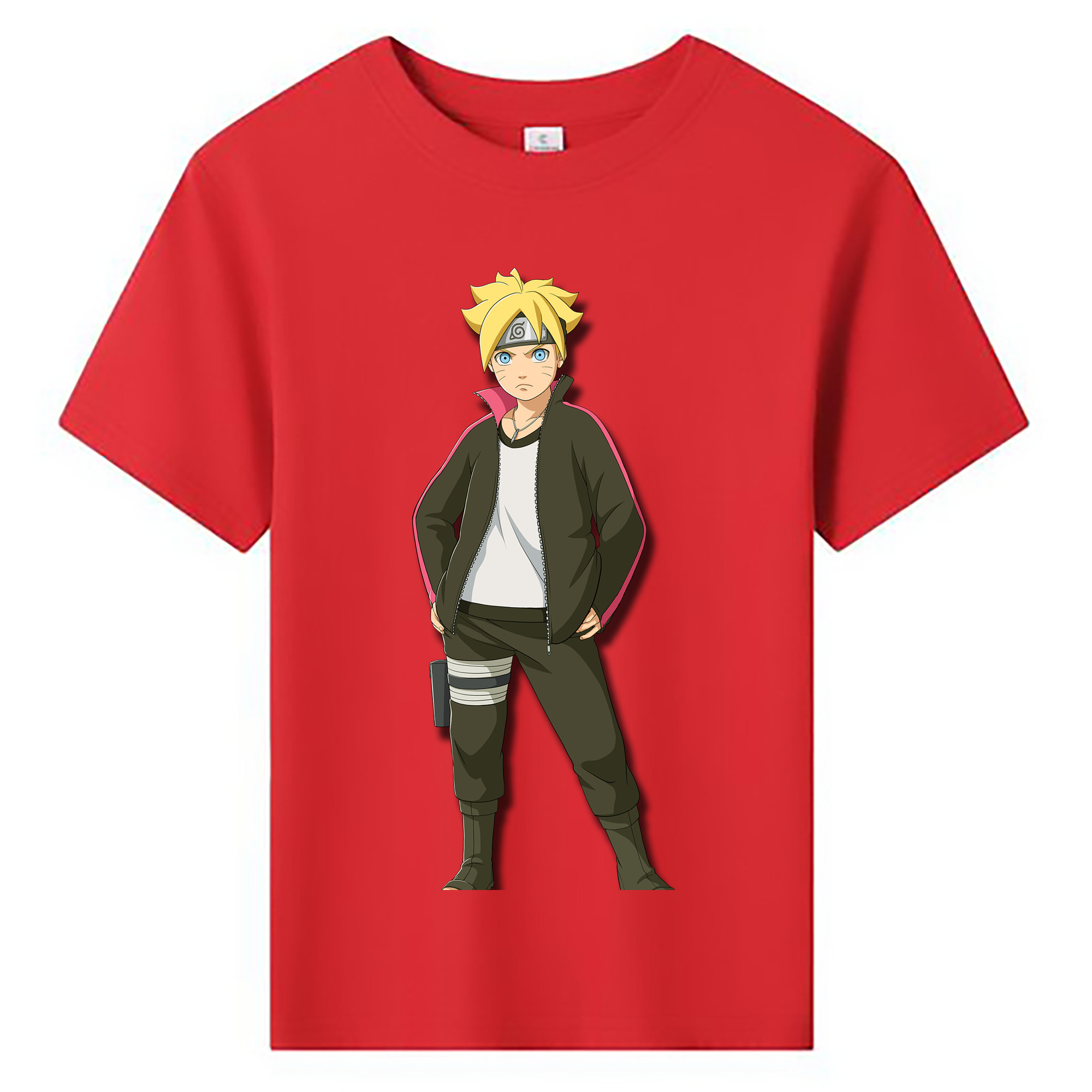 （画像用） NARUTO -ナルト- うずまき ボルト Uzumaki Boruto 綿100％キッズTシャツ（フロントプリント）