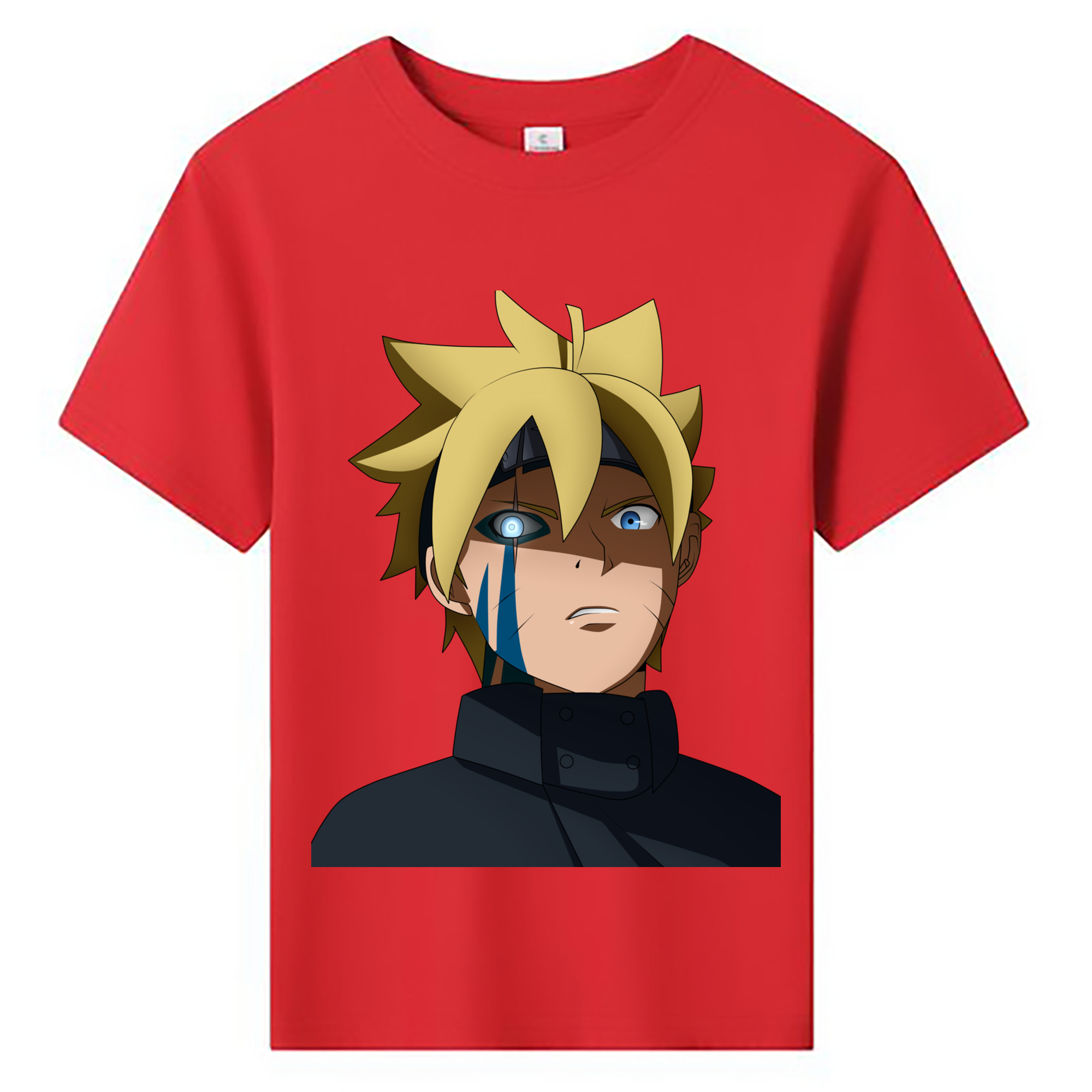 （画像用） NARUTO -ナルト- うずまき ボルト Uzumaki Boruto 綿100％キッズTシャツ（フロントプリント）