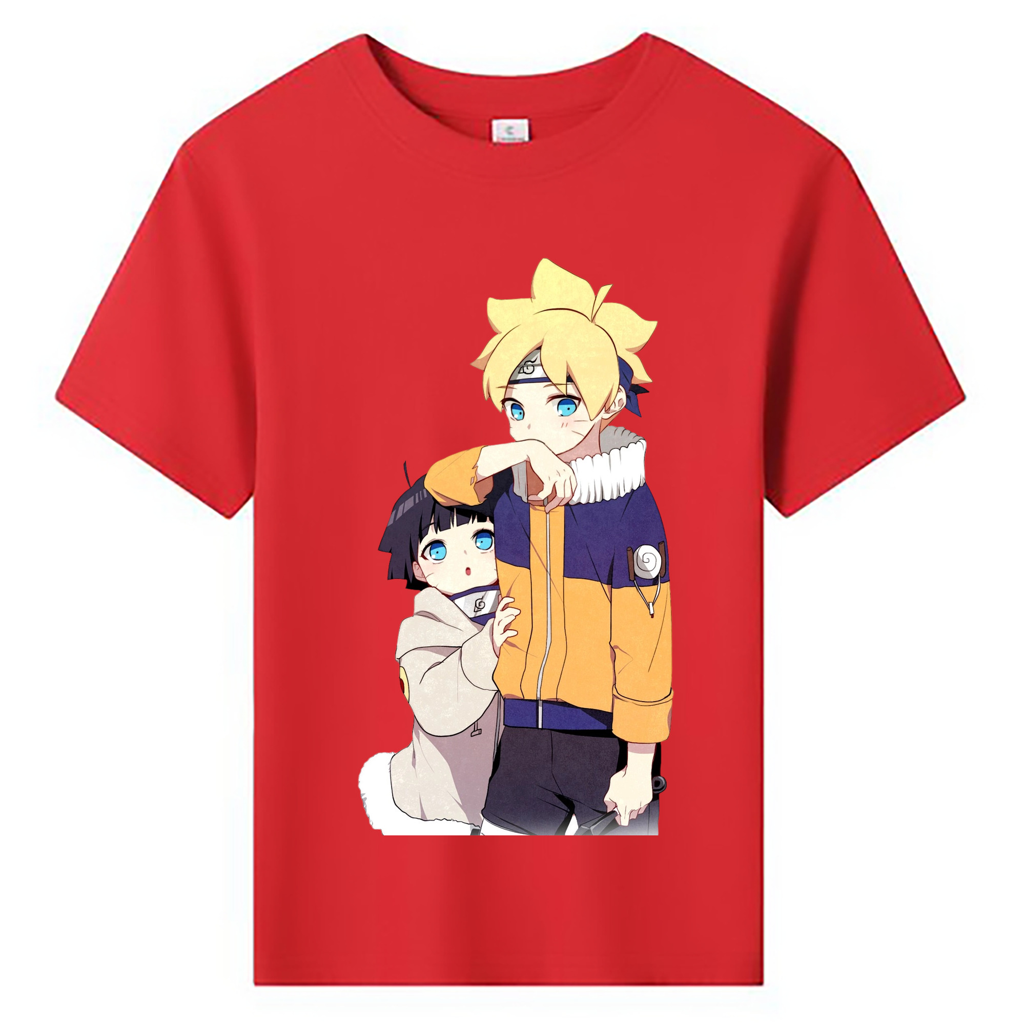 （画像用） NARUTO -ナルト- うずまき ボルト Uzumaki Boruto 綿100％キッズTシャツ（フロントプリント）