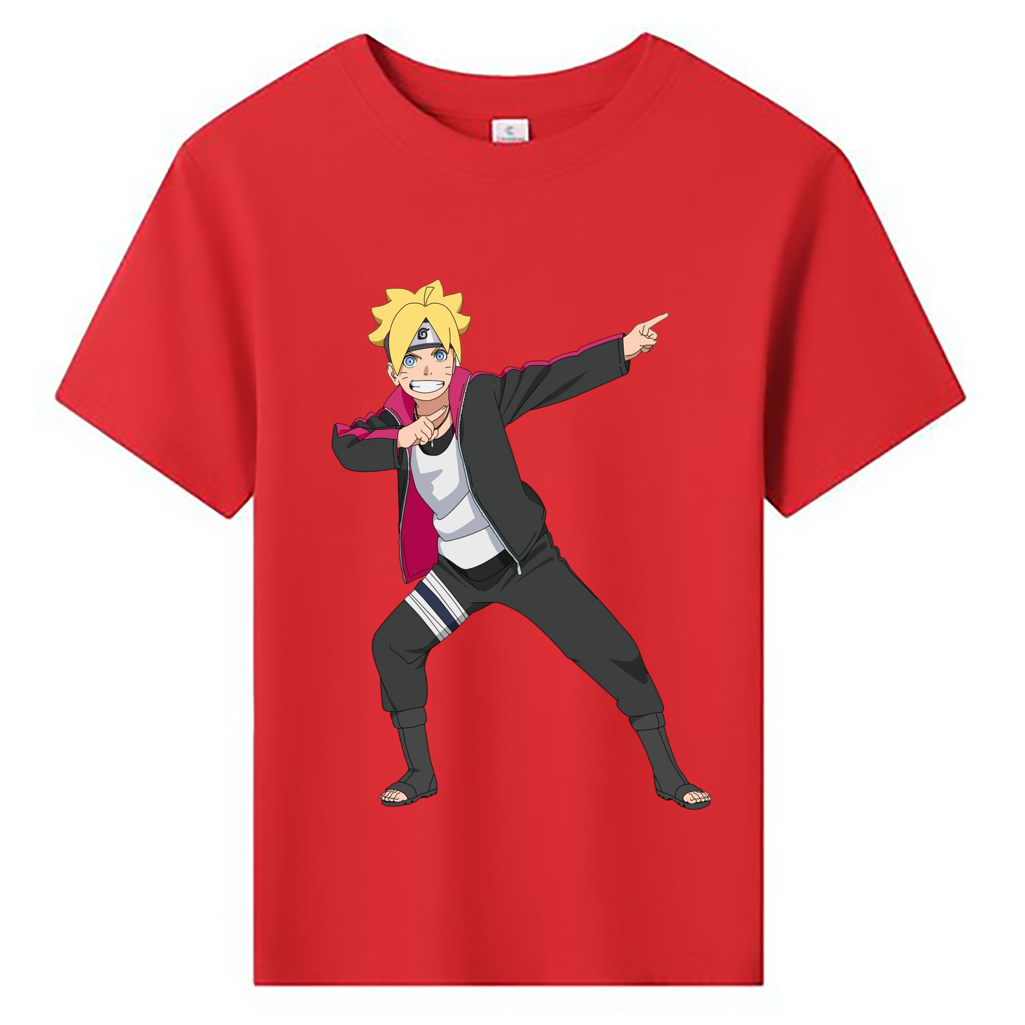 （画像用） NARUTO -ナルト- うずまき ボルト Uzumaki Boruto 綿100％キッズTシャツ（フロントプリント）
