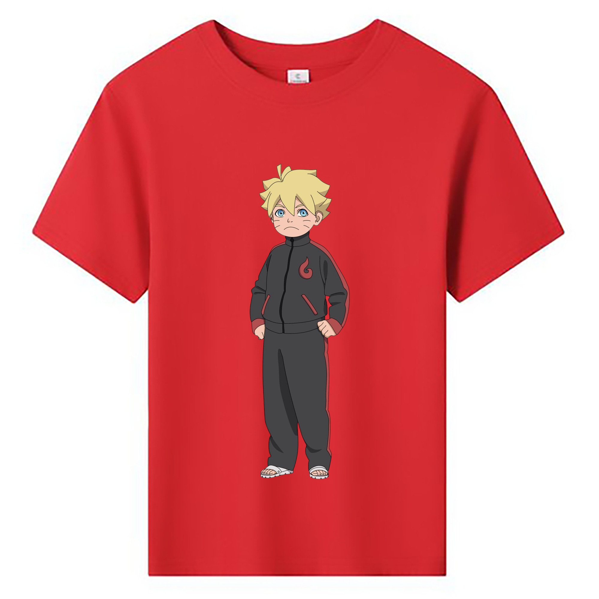 （画像用） NARUTO -ナルト- うずまき ボルト Uzumaki Boruto 綿100％キッズTシャツ（フロントプリント）