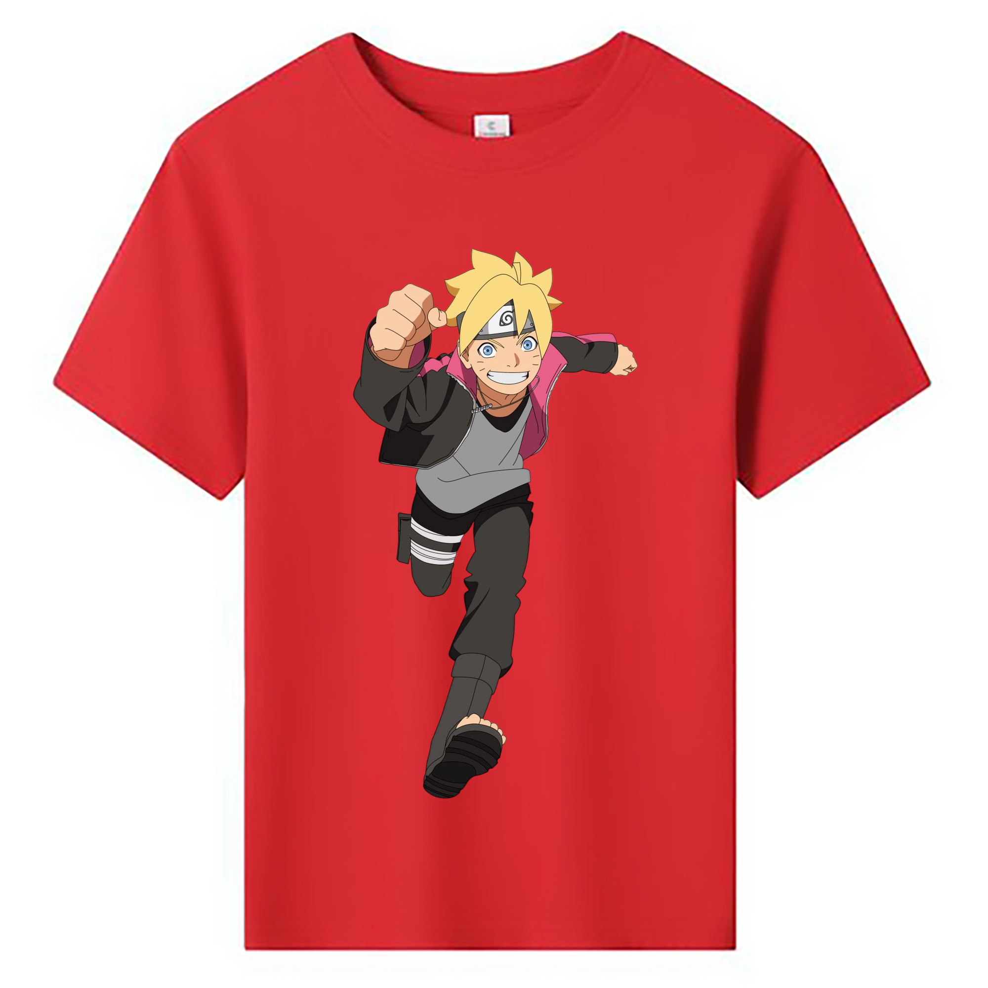 NARUTO -ナルト- うずまき ボルト Uzumaki Boruto 綿100％キッズTシャツ（フロントプリント）