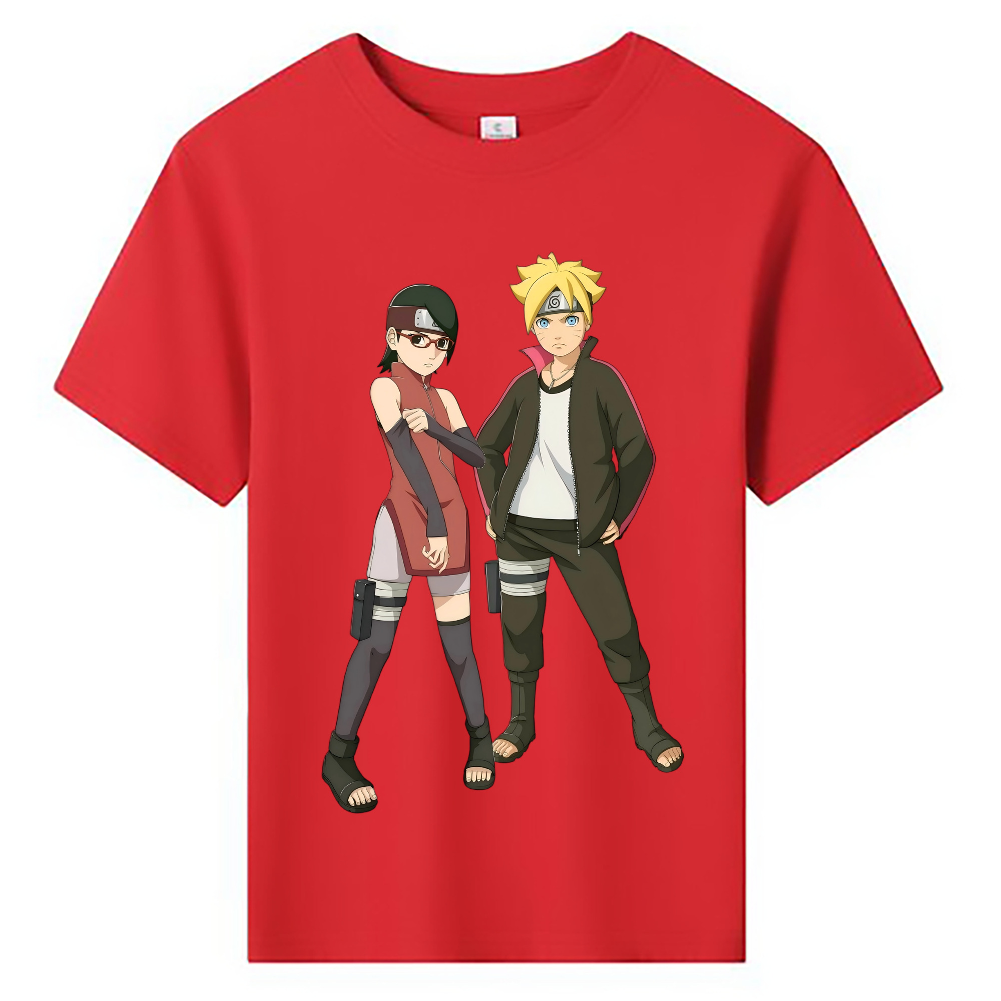 （画像用） NARUTO -ナルト- うずまき ボルト Uzumaki Boruto 綿100％キッズTシャツ（フロントプリント）
