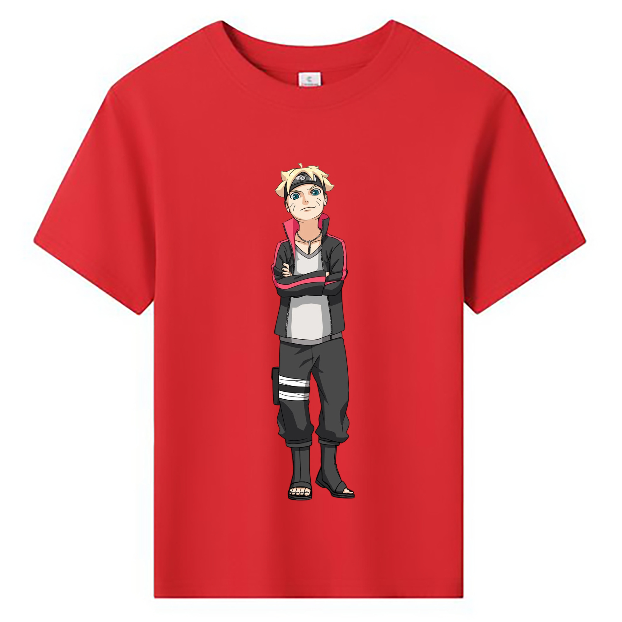 NARUTO -ナルト- うずまき ボルト Uzumaki Boruto 綿100％キッズTシャツ（フロントプリント）