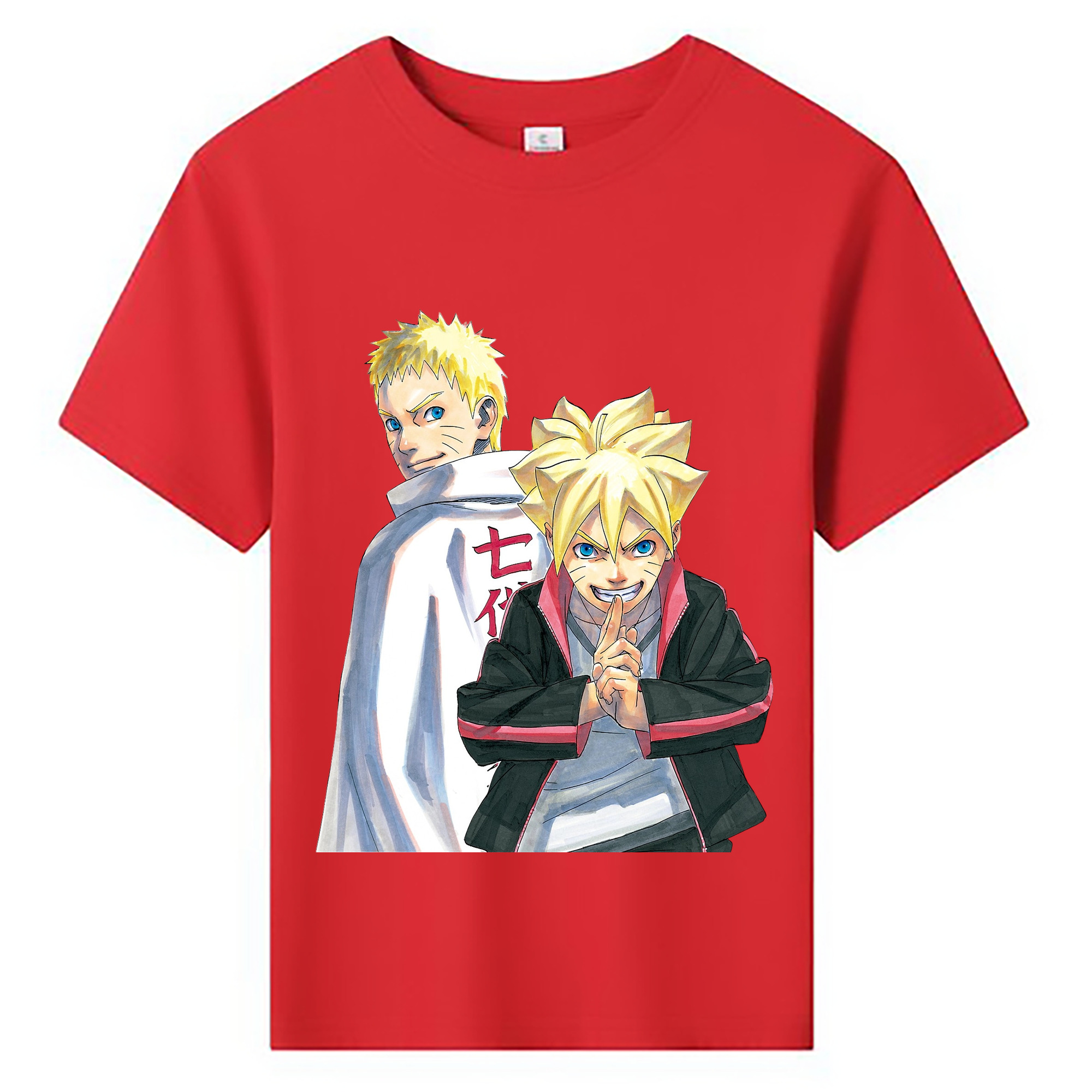 （画像用） NARUTO -ナルト- うずまき ボルト Uzumaki Boruto 綿100％キッズTシャツ（フロントプリント）