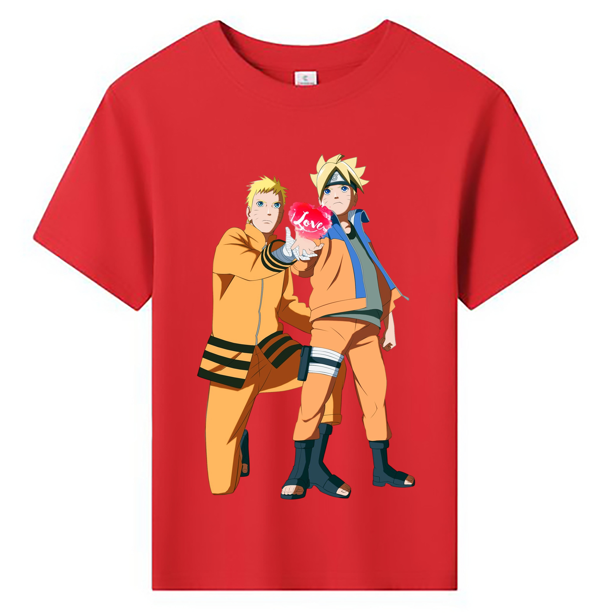 （画像用） NARUTO -ナルト- うずまき ボルト Uzumaki Boruto 綿100％キッズTシャツ（フロントプリント）