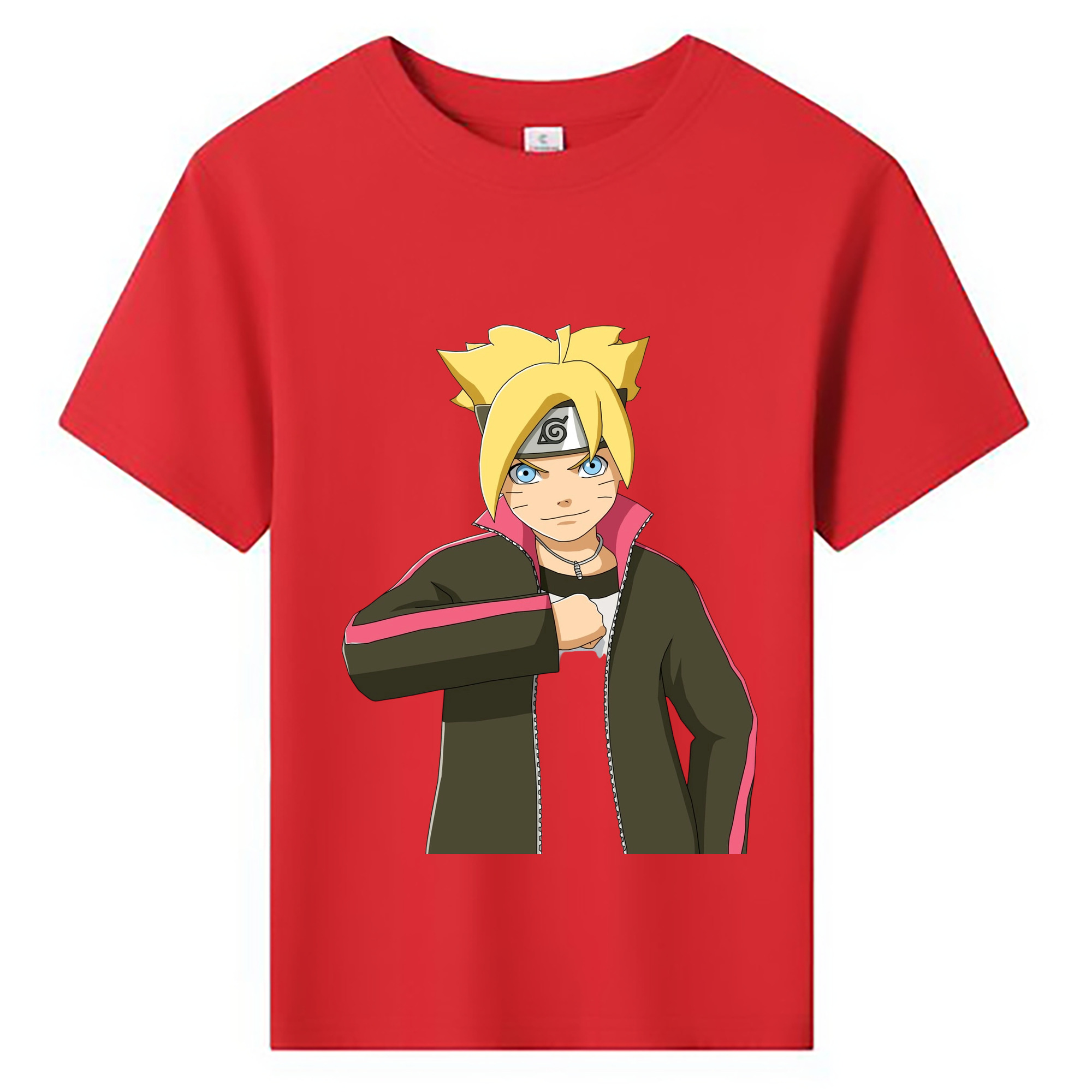 （画像用） NARUTO -ナルト- うずまき ボルト Uzumaki Boruto 綿100％キッズTシャツ（フロントプリント）