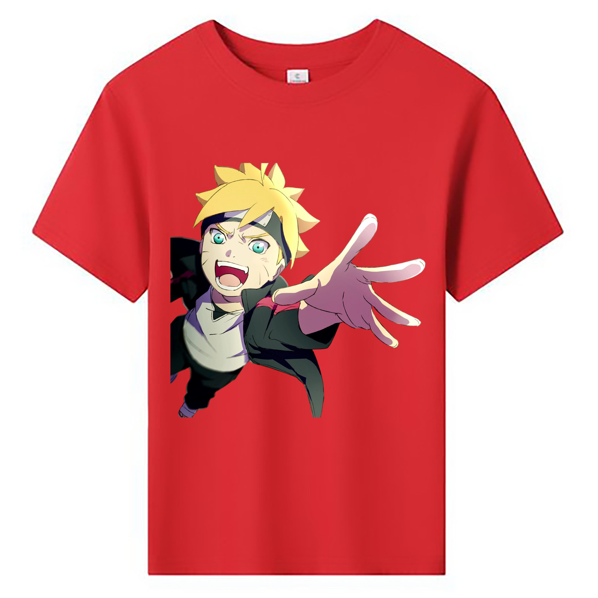 （画像用） NARUTO -ナルト- うずまき ボルト Uzumaki Boruto 綿100％キッズTシャツ（フロントプリント）