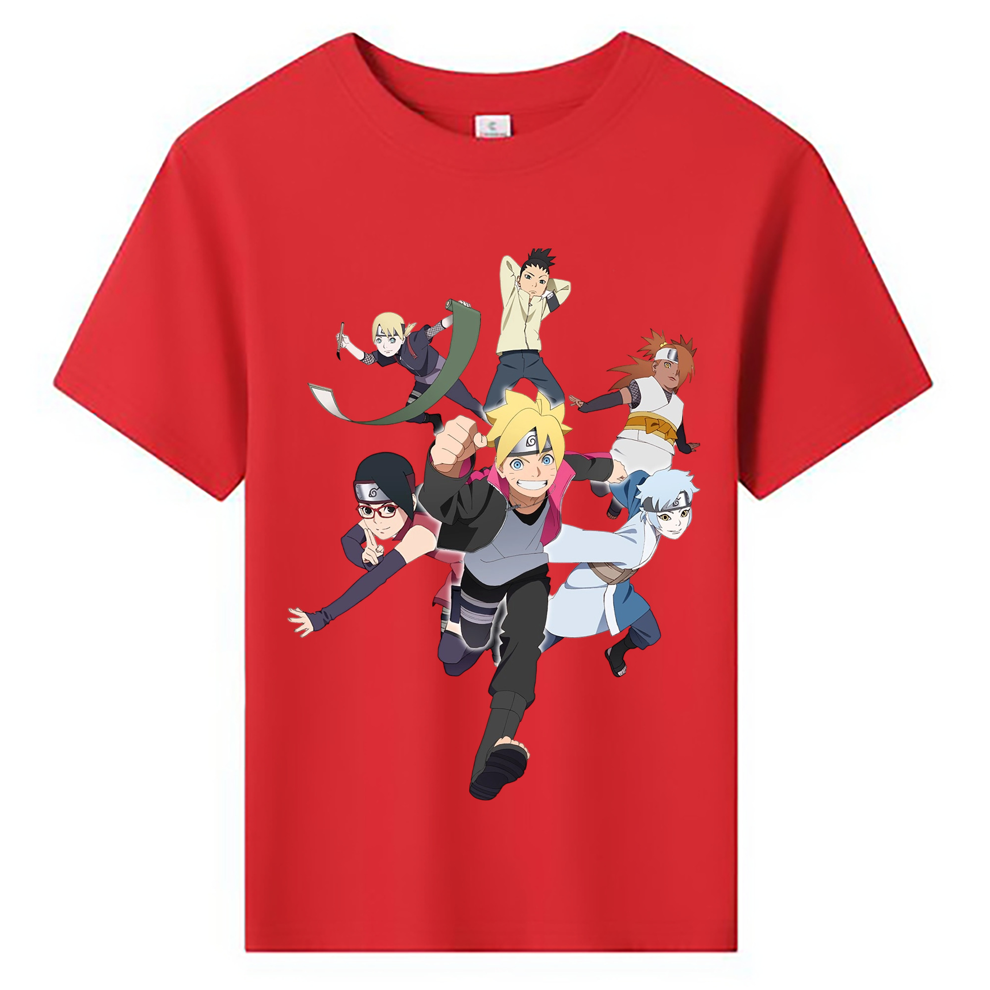 NARUTO -ナルト- うずまき ボルト Uzumaki Boruto 綿100％キッズTシャツ（フロントプリント）