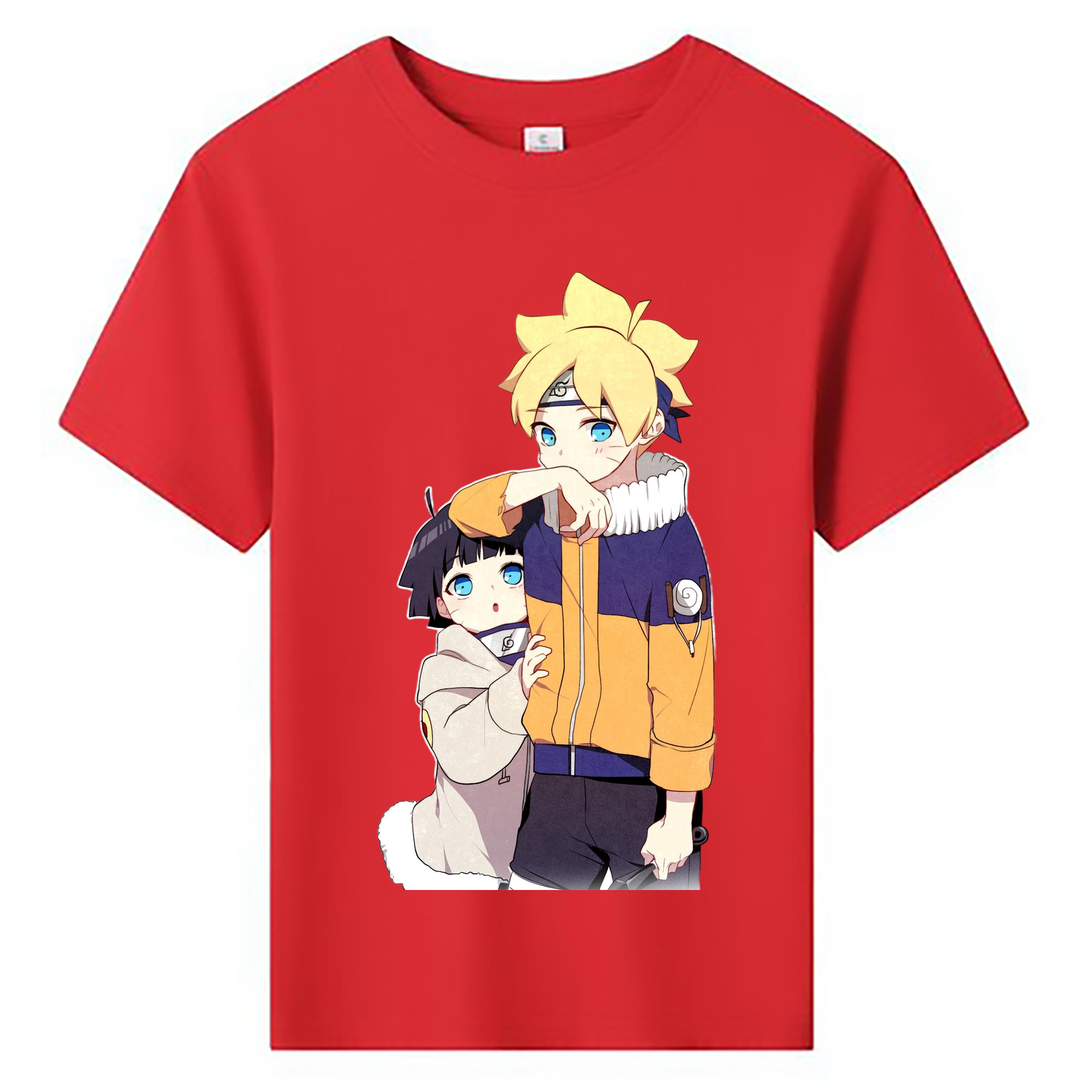 （画像用） NARUTO -ナルト- うずまき ボルト Uzumaki Boruto 綿100％キッズTシャツ（フロントプリント）