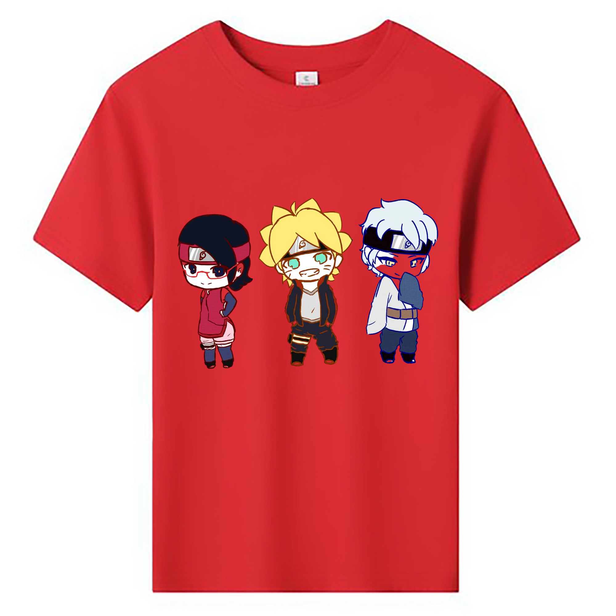（画像用） NARUTO -ナルト- うずまき ボルト Uzumaki Boruto 綿100％キッズTシャツ（フロントプリント）
