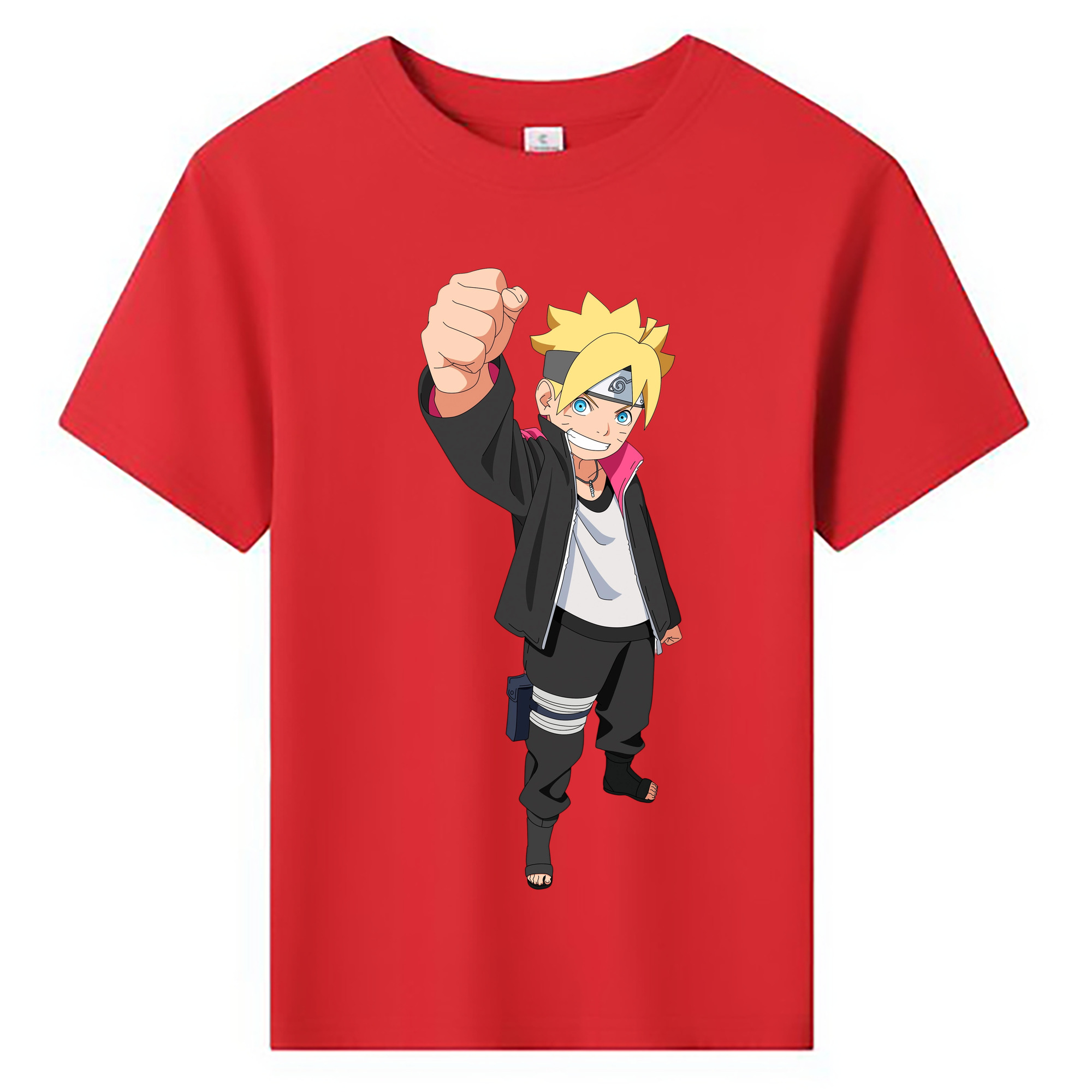 （画像用） NARUTO -ナルト- うずまき ボルト Uzumaki Boruto 綿100％キッズTシャツ（フロントプリント）