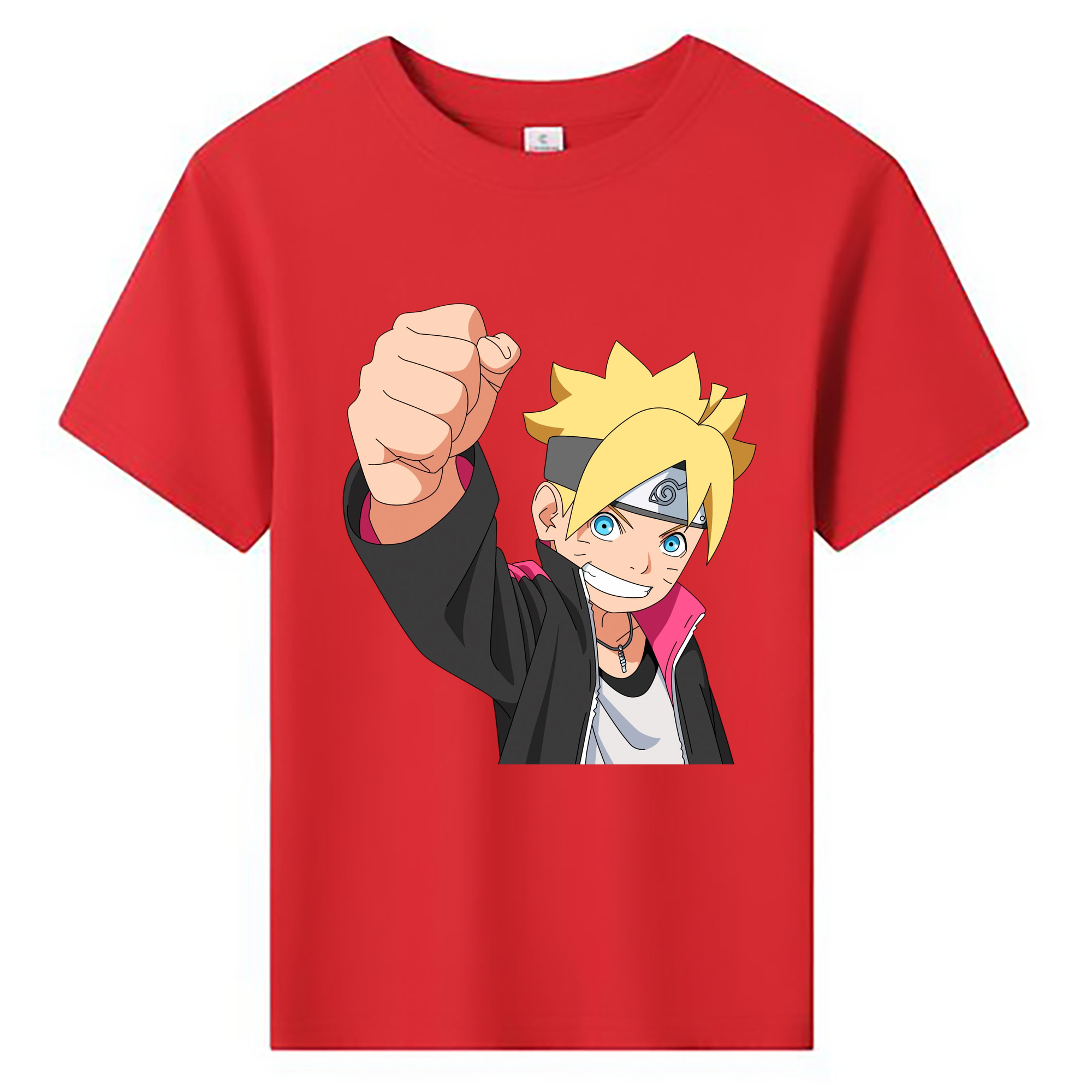 （画像用） NARUTO -ナルト- うずまき ボルト Uzumaki Boruto 綿100％キッズTシャツ（フロントプリント）