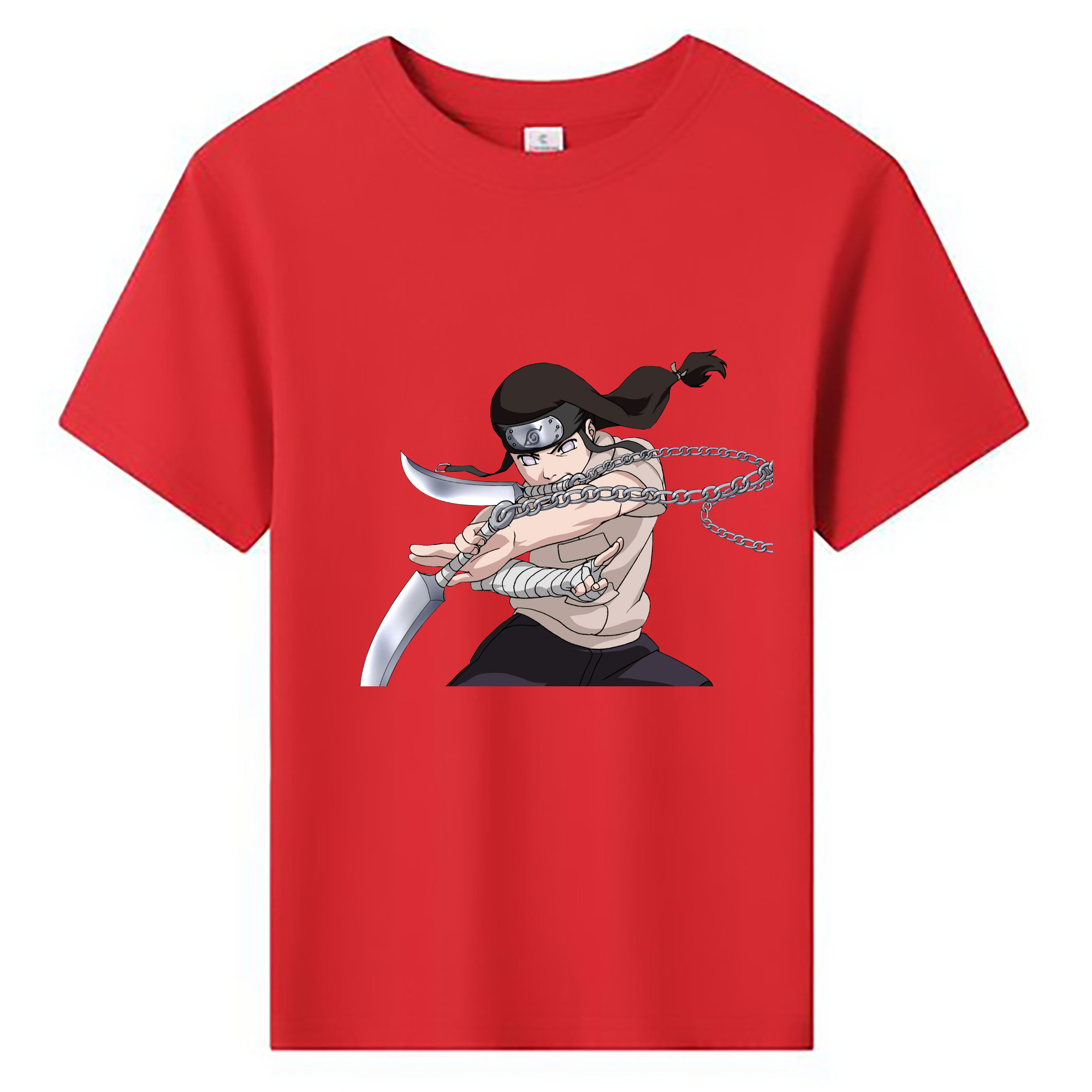（画像用） NARUTO -ナルト- 日向ネジ Hyūga Neji 綿100％キッズTシャツ（フロントプリント）