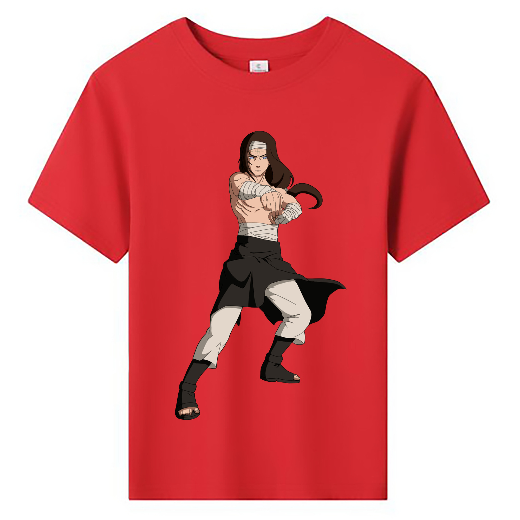 （画像用） NARUTO -ナルト- 日向ネジ Hyūga Neji 綿100％キッズTシャツ（フロントプリント）