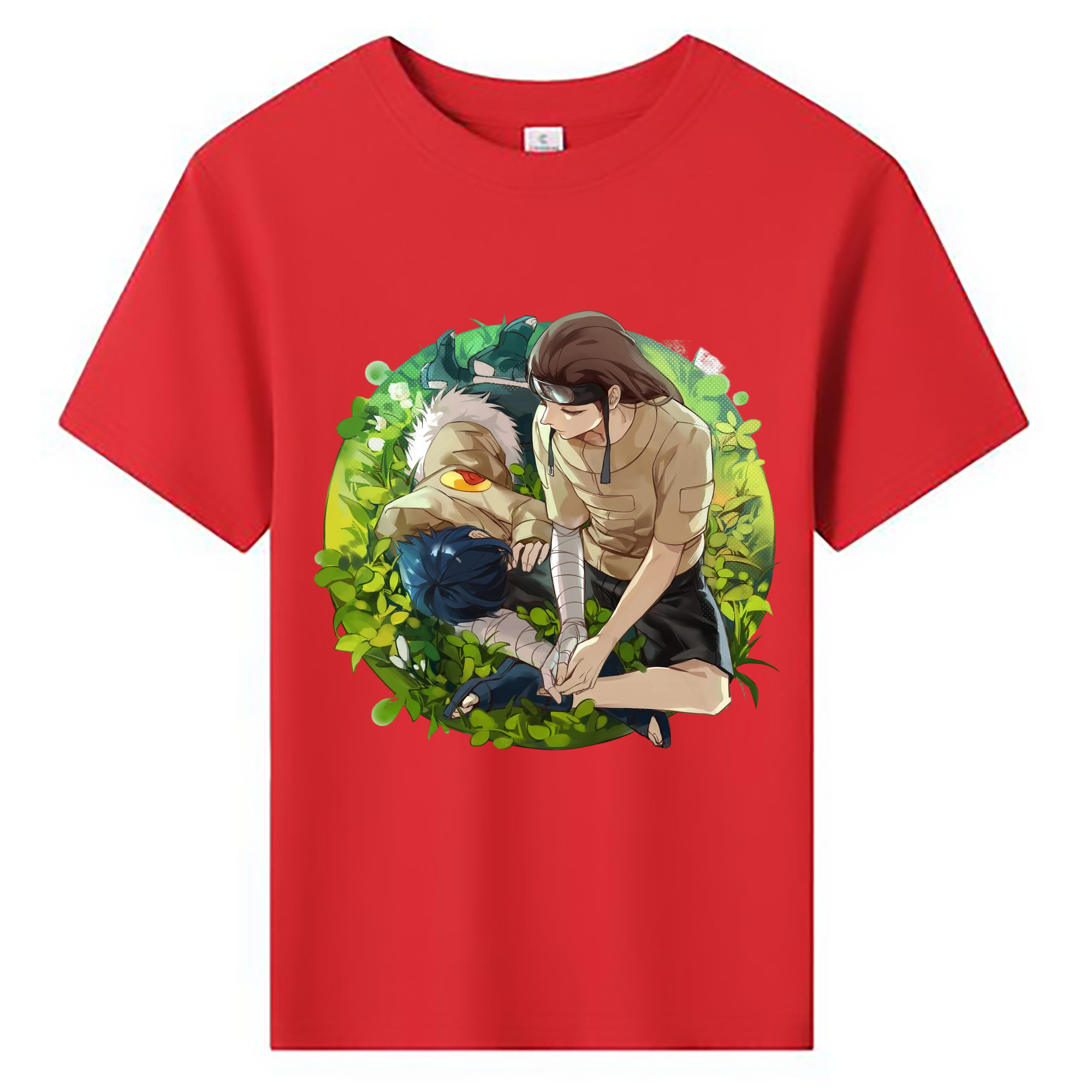 （画像用） NARUTO -ナルト- 日向ネジ Hyūga Neji 綿100％キッズTシャツ（フロントプリント）