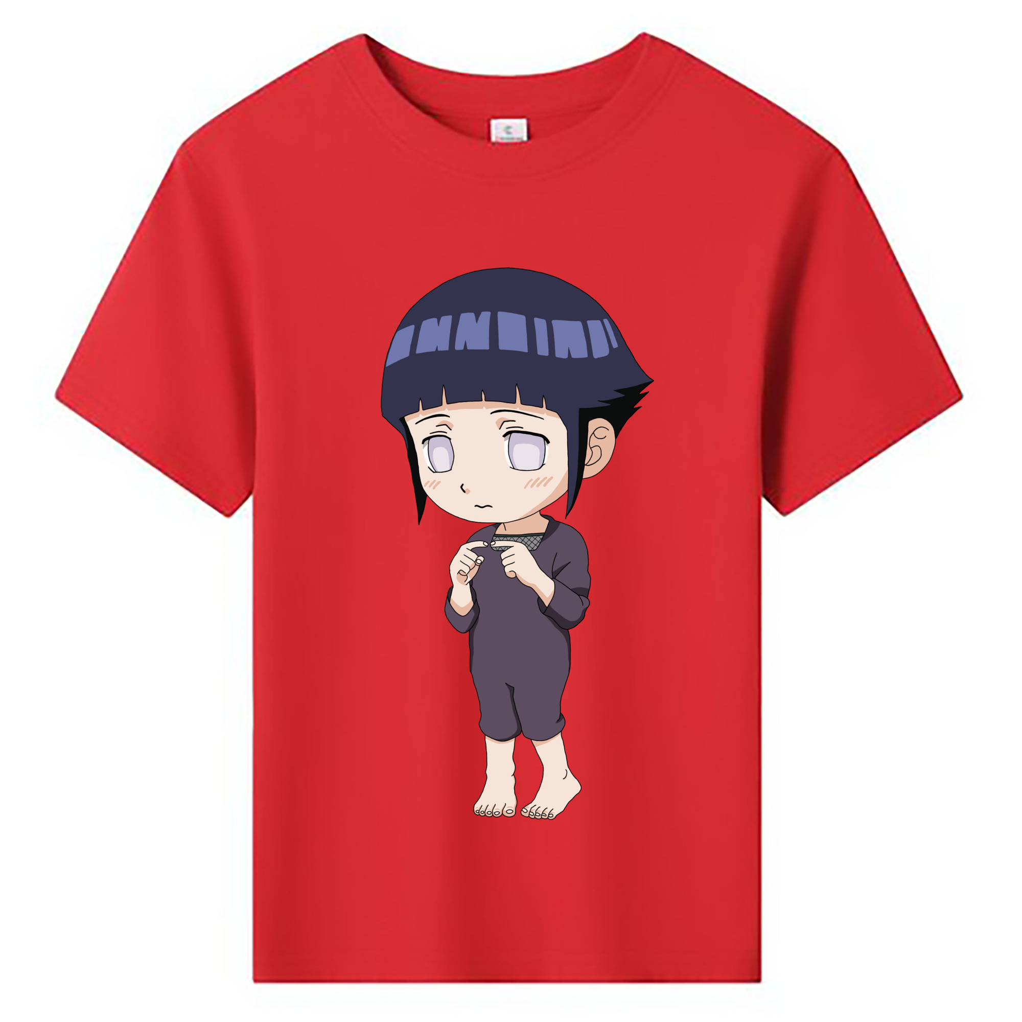 （画像用） NARUTO -ナルト- 日向ヒナタ Hyūga Hinata 綿100％キッズTシャツ（フロントプリント）