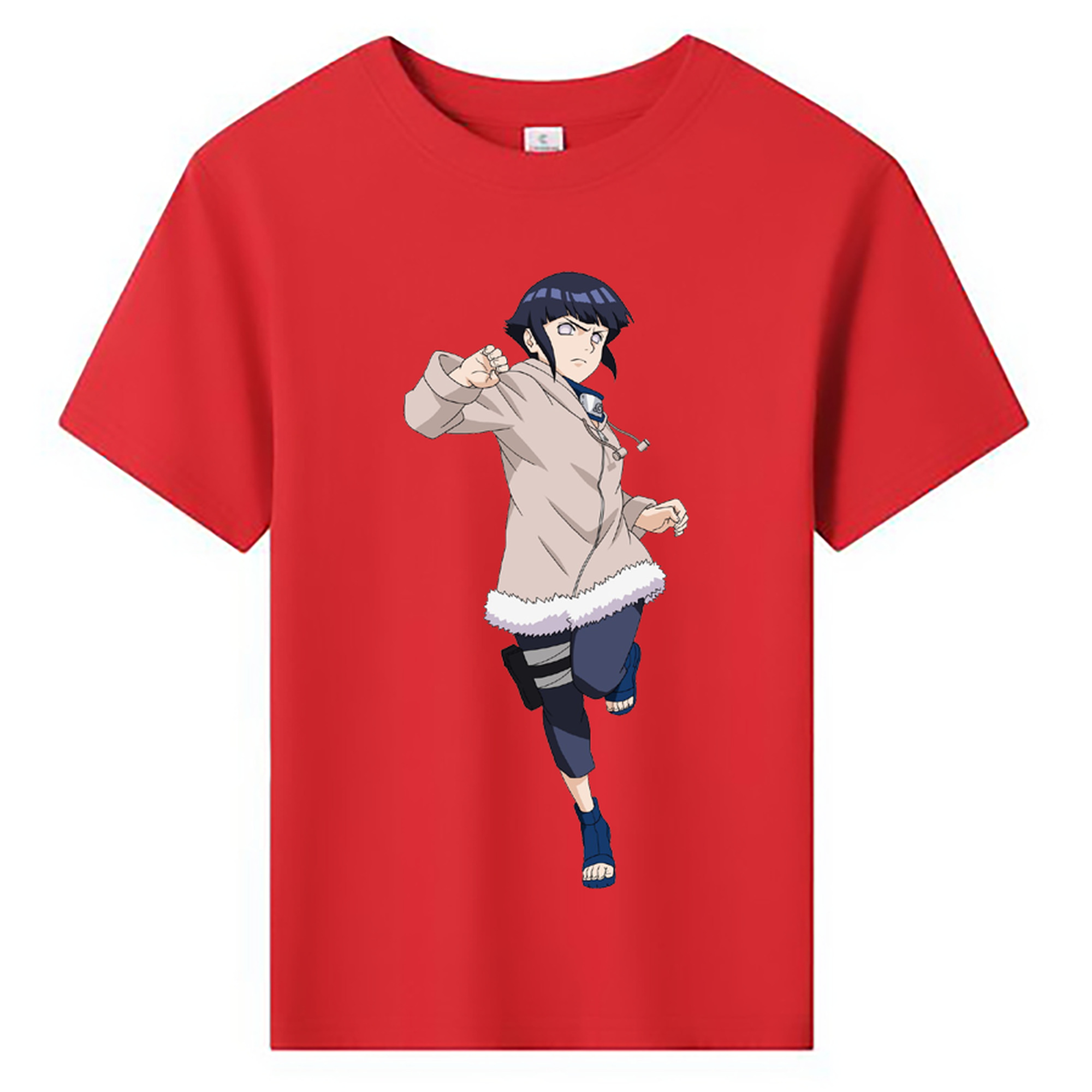 （画像用） NARUTO -ナルト- 日向ヒナタ Hyūga Hinata 綿100％キッズTシャツ（フロントプリント）