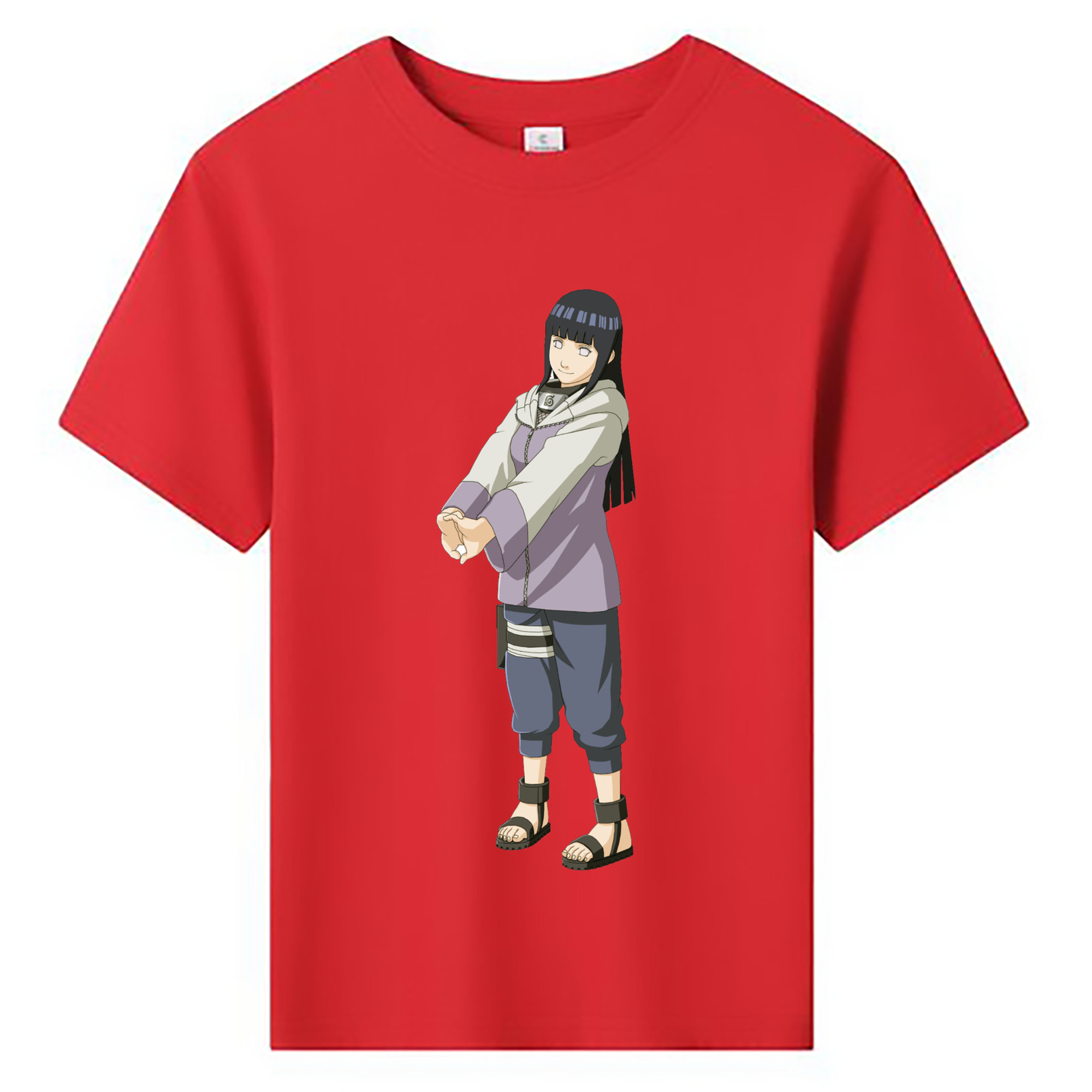 （画像用） NARUTO -ナルト- 日向ヒナタ Hyūga Hinata 綿100％キッズTシャツ（フロントプリント）