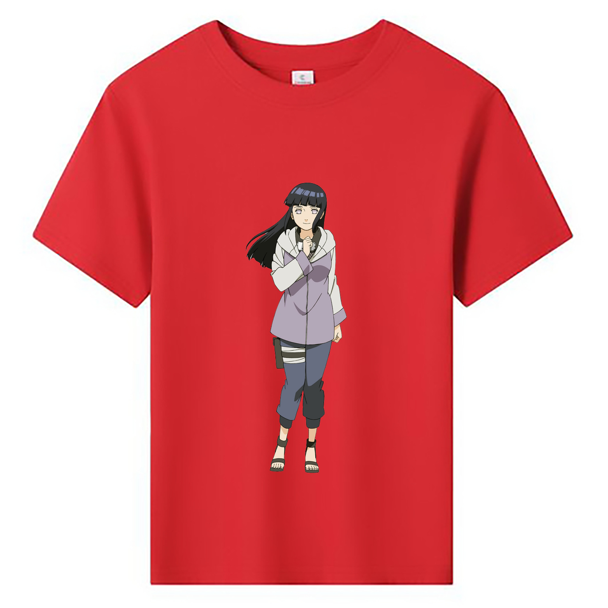 （画像用） NARUTO -ナルト- 日向ヒナタ Hyūga Hinata 綿100％キッズTシャツ（フロントプリント）