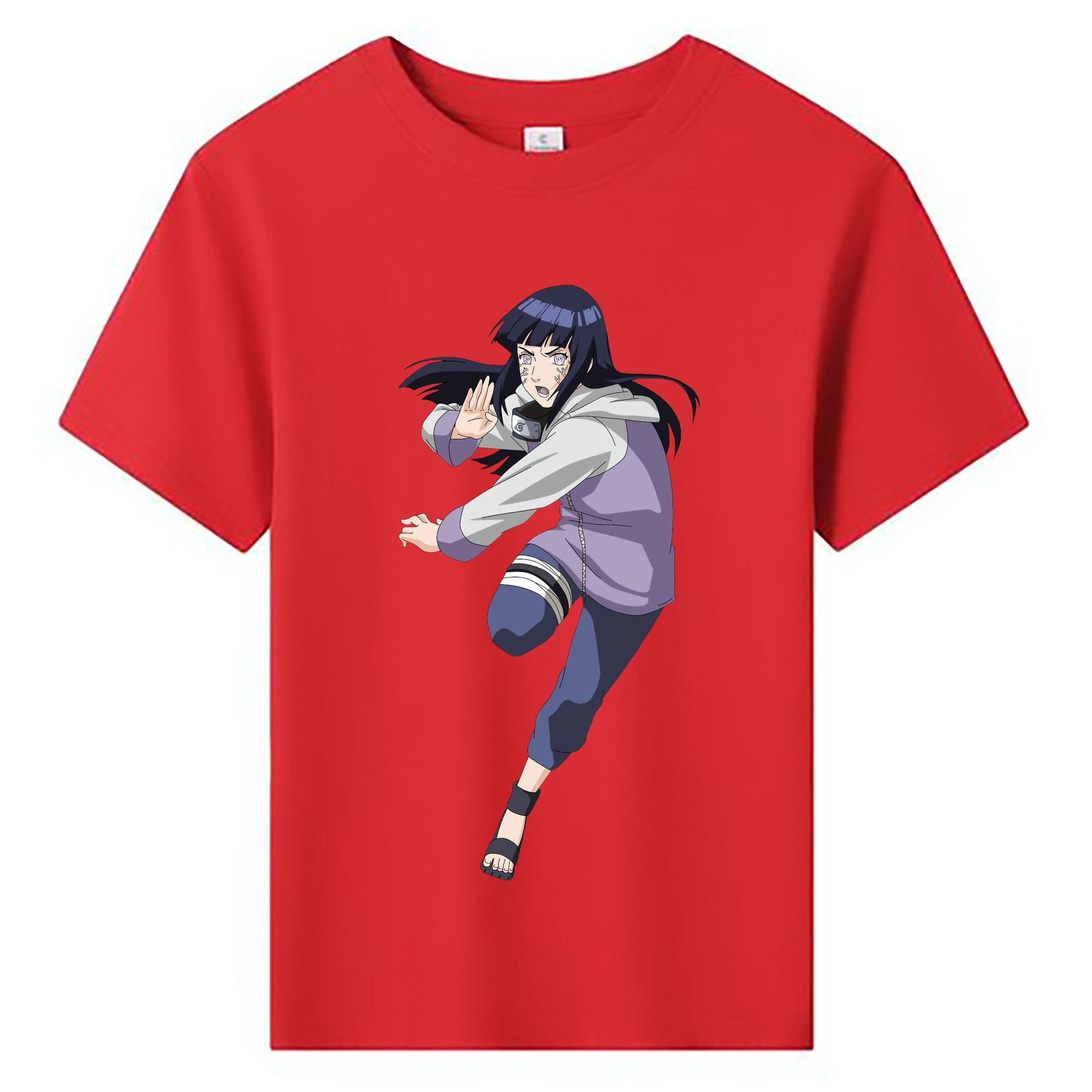 （画像用） NARUTO -ナルト- 日向ヒナタ Hyūga Hinata 綿100％キッズTシャツ（フロントプリント）