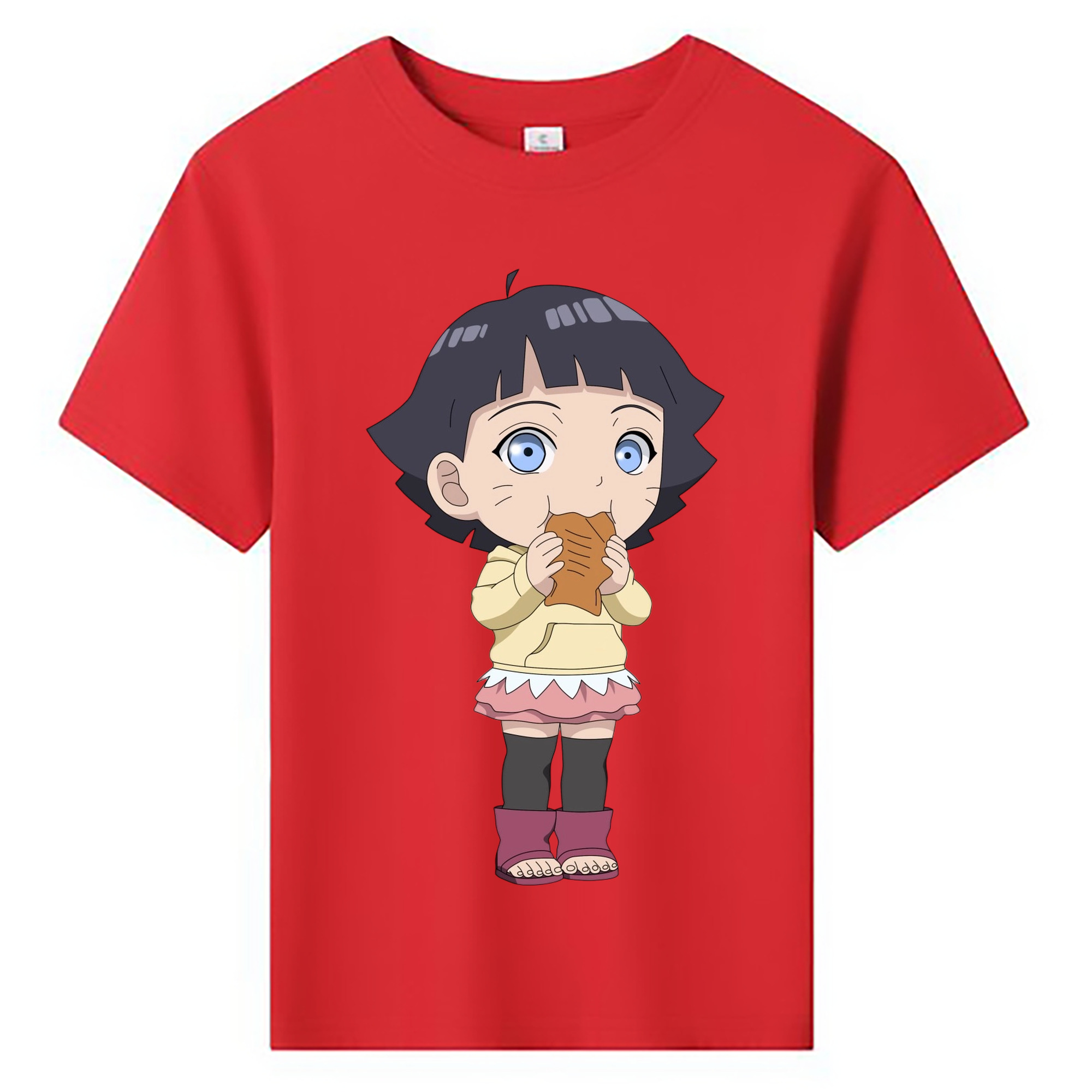 （画像用） NARUTO -ナルト- うずまき ヒマワリ Uzumaki Himawari 綿100％キッズTシャツ（フロントプリント）