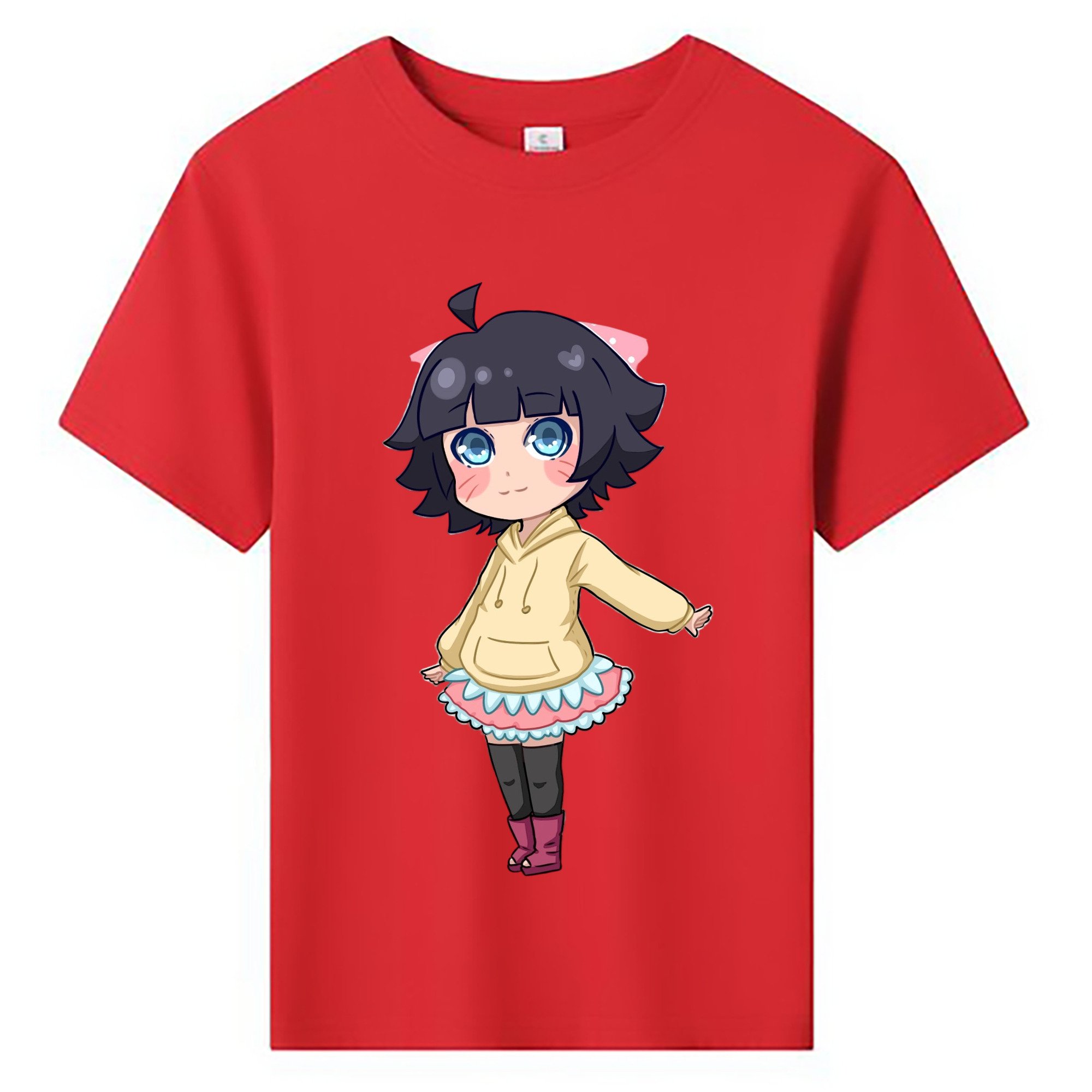 （画像用） NARUTO -ナルト- うずまき ヒマワリ Uzumaki Himawari 綿100％キッズTシャツ（フロントプリント）