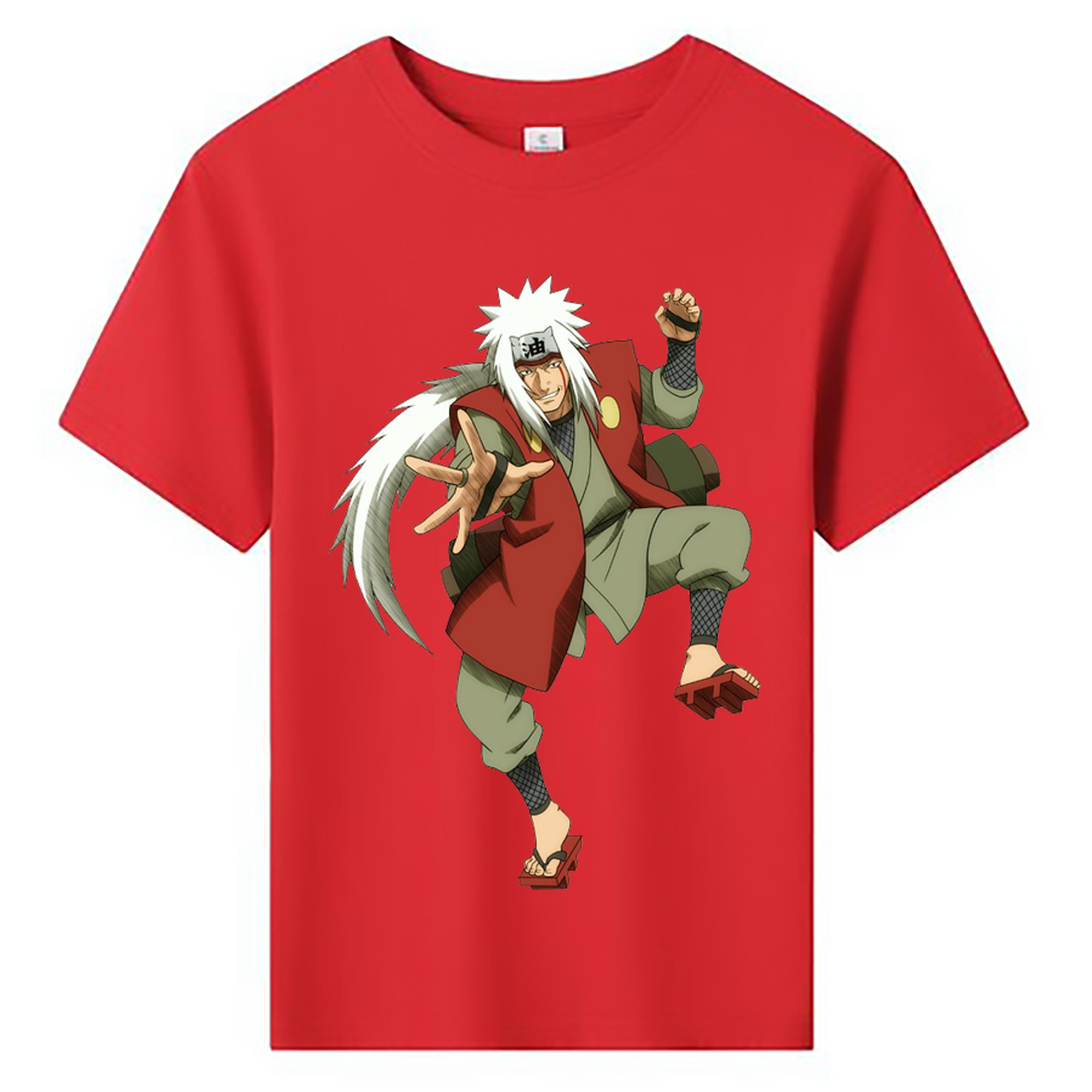 （画像用） NARUTO -ナルト- 自来也（じらいや） Jiraiya 綿100％キッズTシャツ（フロントプリント）