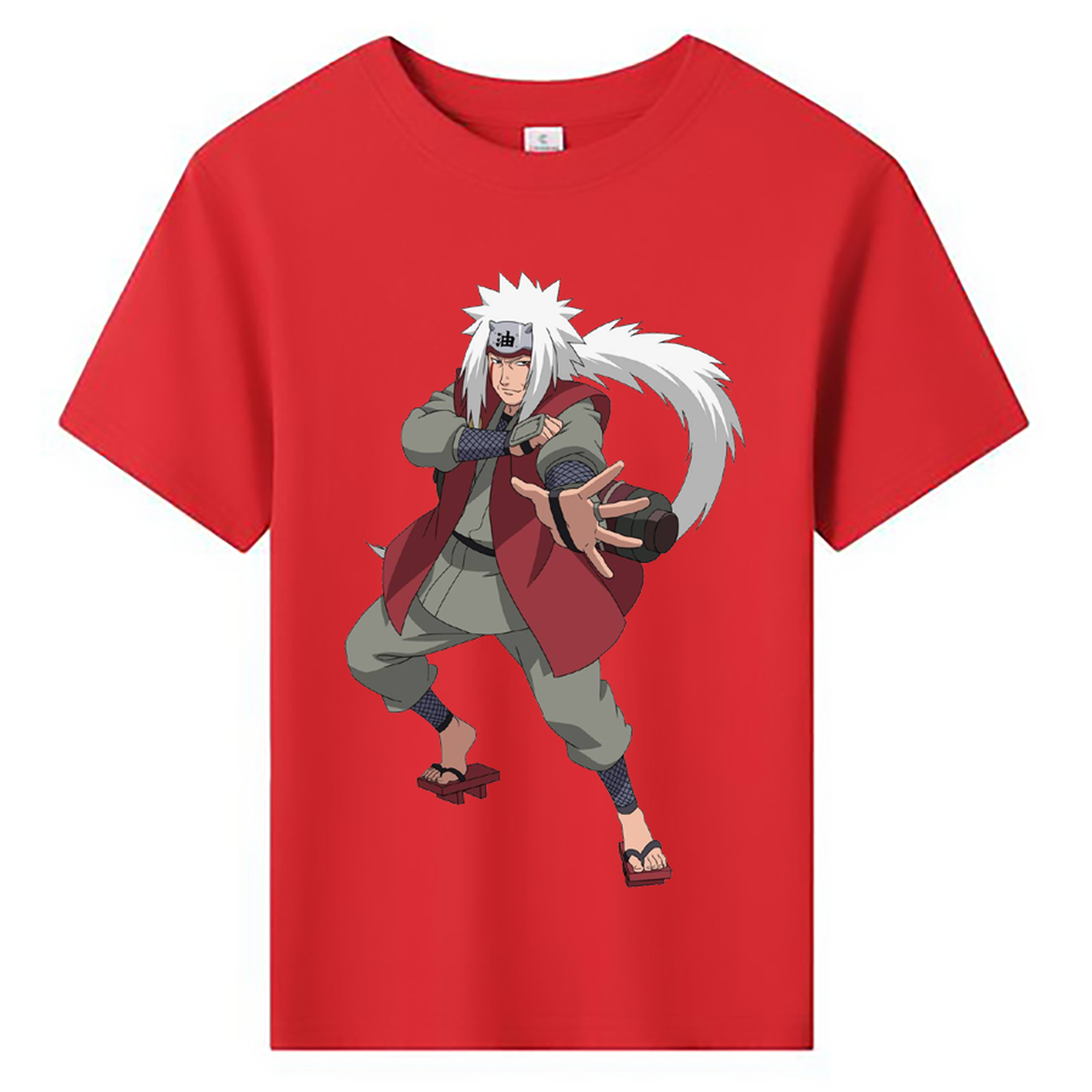 （画像用） NARUTO -ナルト- 自来也（じらいや） Jiraiya 綿100％キッズTシャツ（フロントプリント）