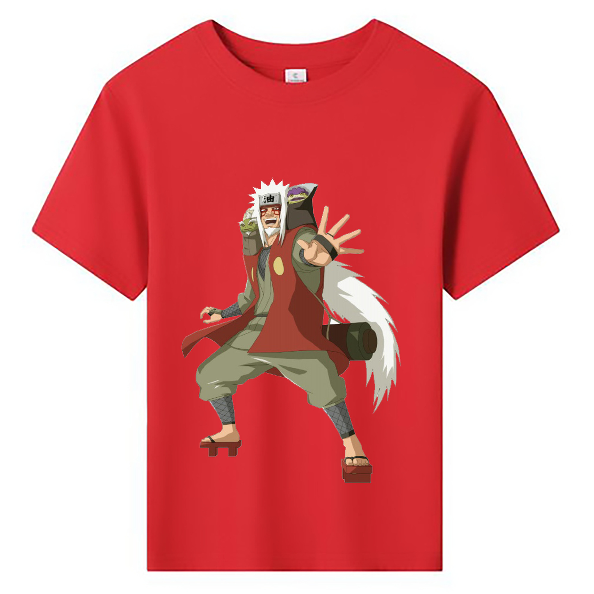 （画像用） NARUTO -ナルト- 自来也（じらいや） Jiraiya 綿100％キッズTシャツ（フロントプリント）