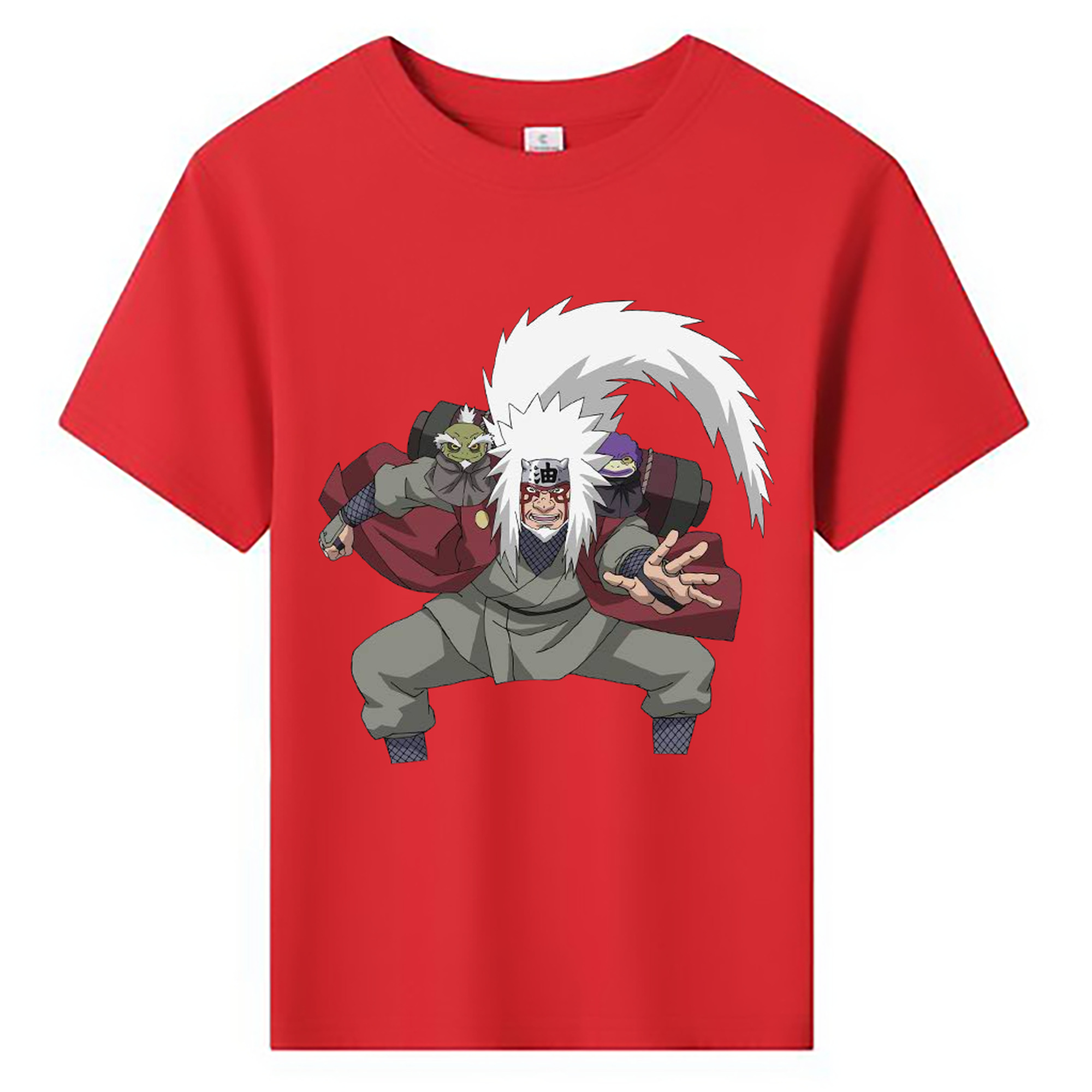 （画像用） NARUTO -ナルト- 自来也（じらいや） Jiraiya 綿100％キッズTシャツ（フロントプリント）