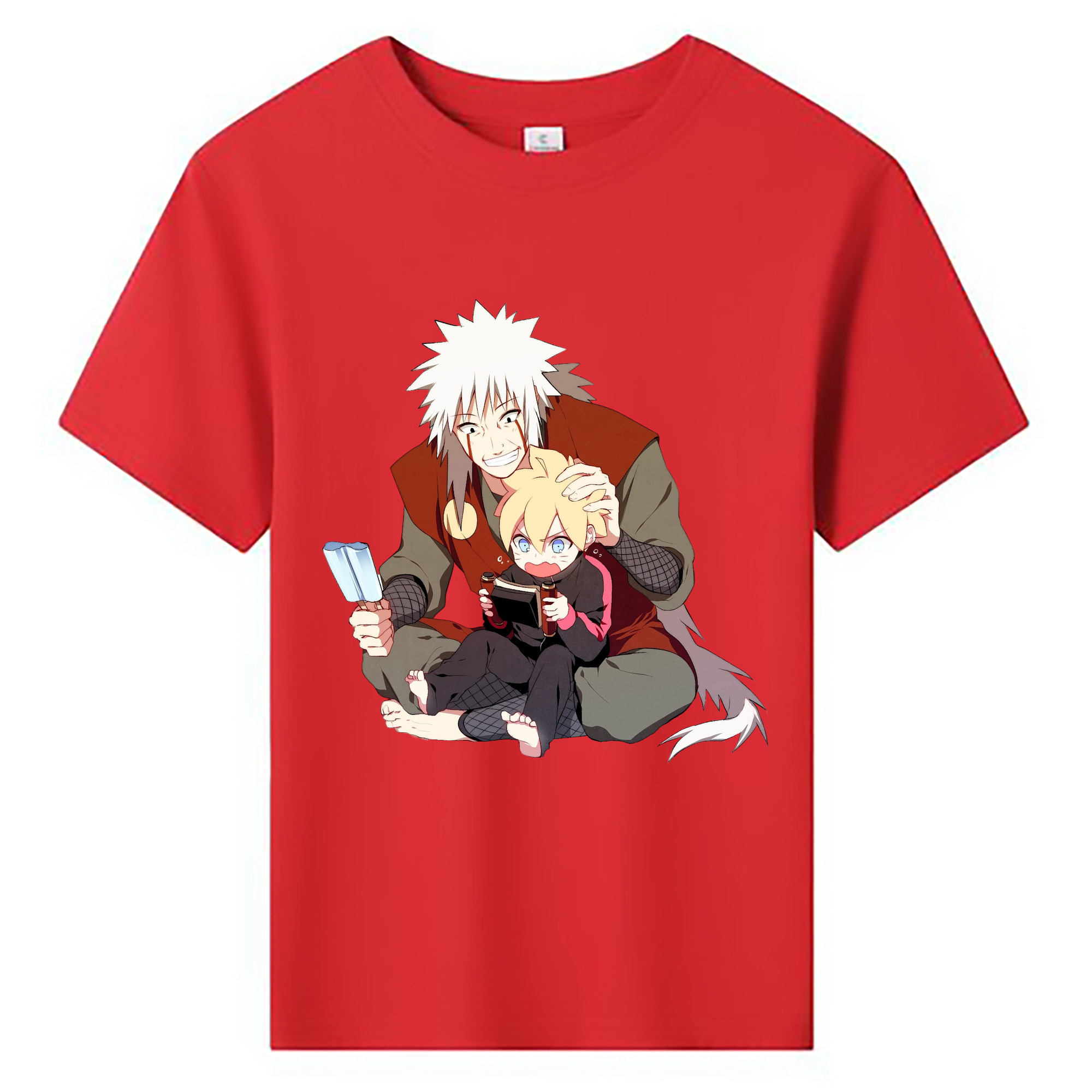 （画像用） NARUTO -ナルト- 自来也（じらいや） Jiraiya 綿100％キッズTシャツ（フロントプリント）