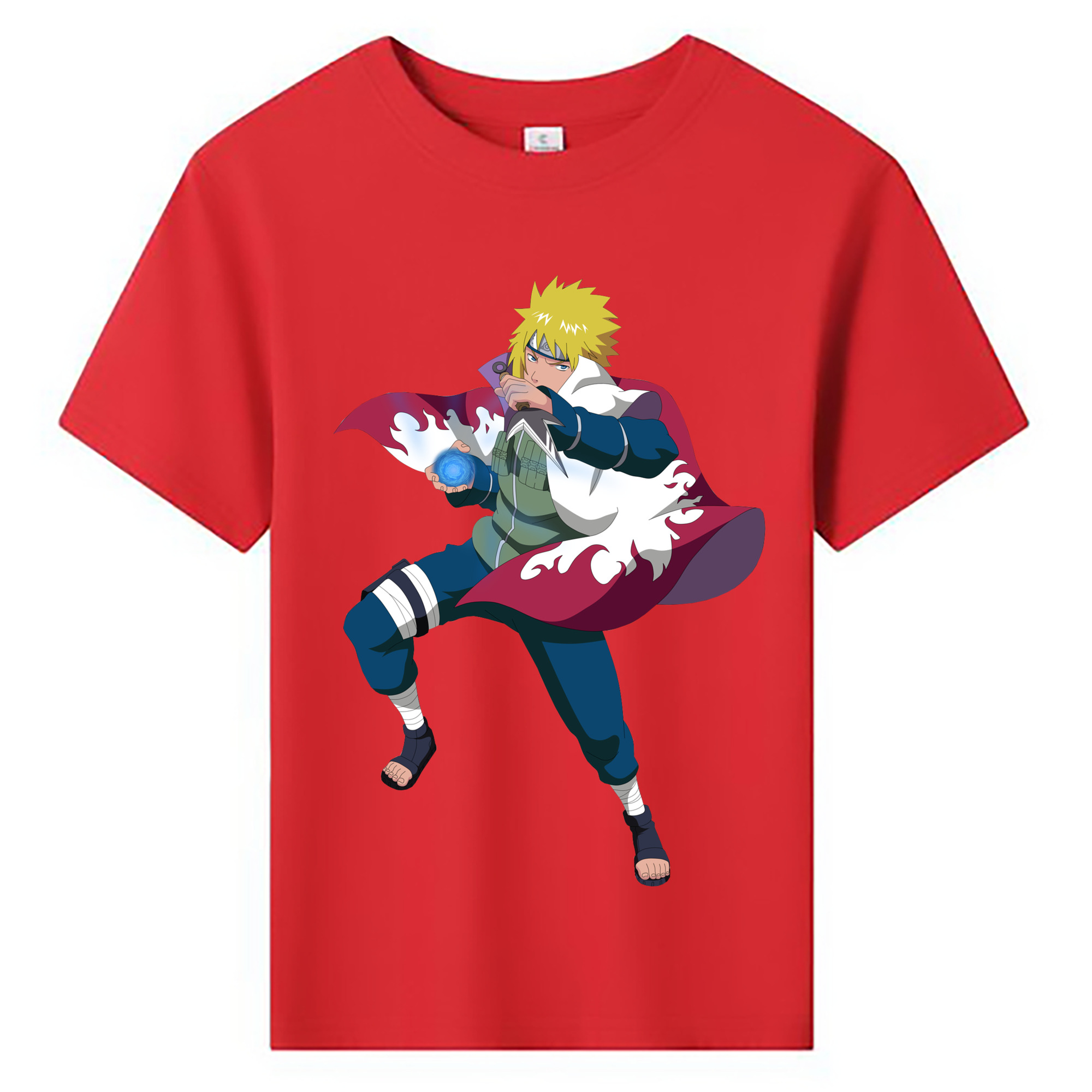（画像用） NARUTO -ナルト- 波風 ミナト Namikaze Minato 綿100％キッズTシャツ（フロントプリント）