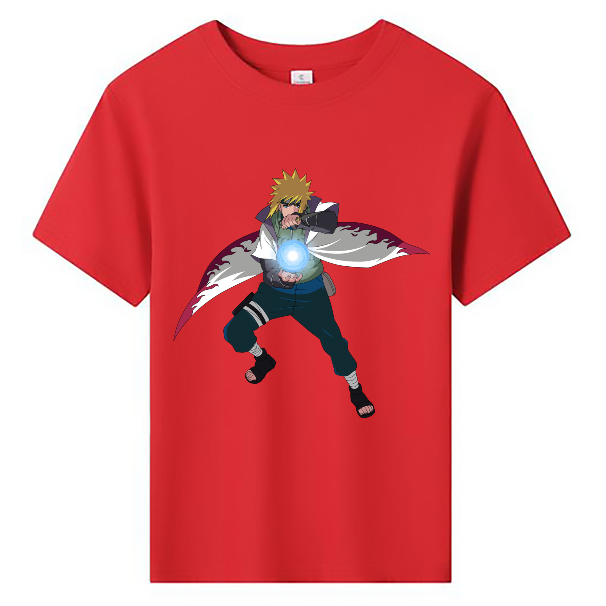 （画像用） NARUTO -ナルト- 波風 ミナト Namikaze Minato 綿100％キッズTシャツ（フロントプリント）