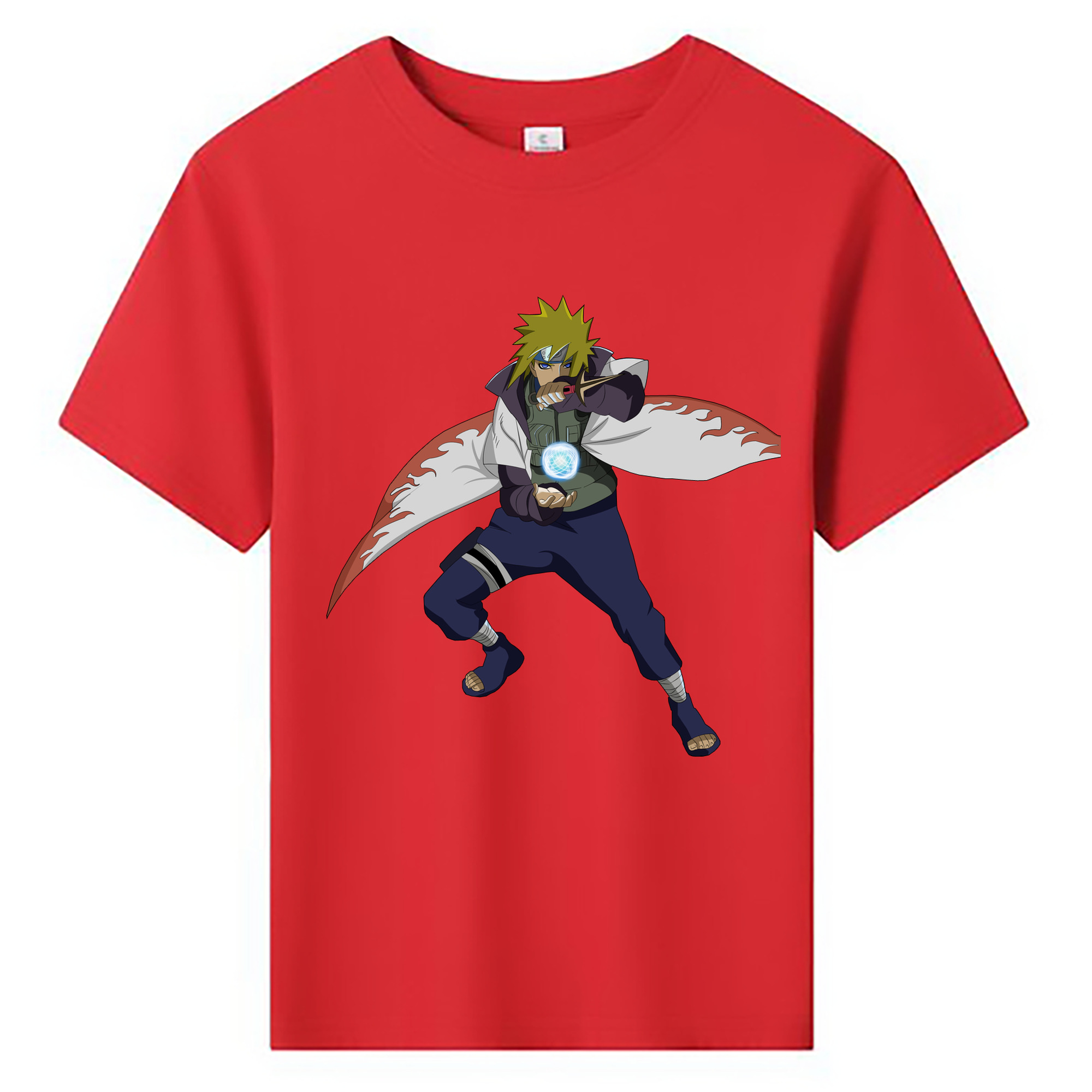 （画像用） NARUTO -ナルト- 波風 ミナト Namikaze Minato 綿100％キッズTシャツ（フロントプリント）