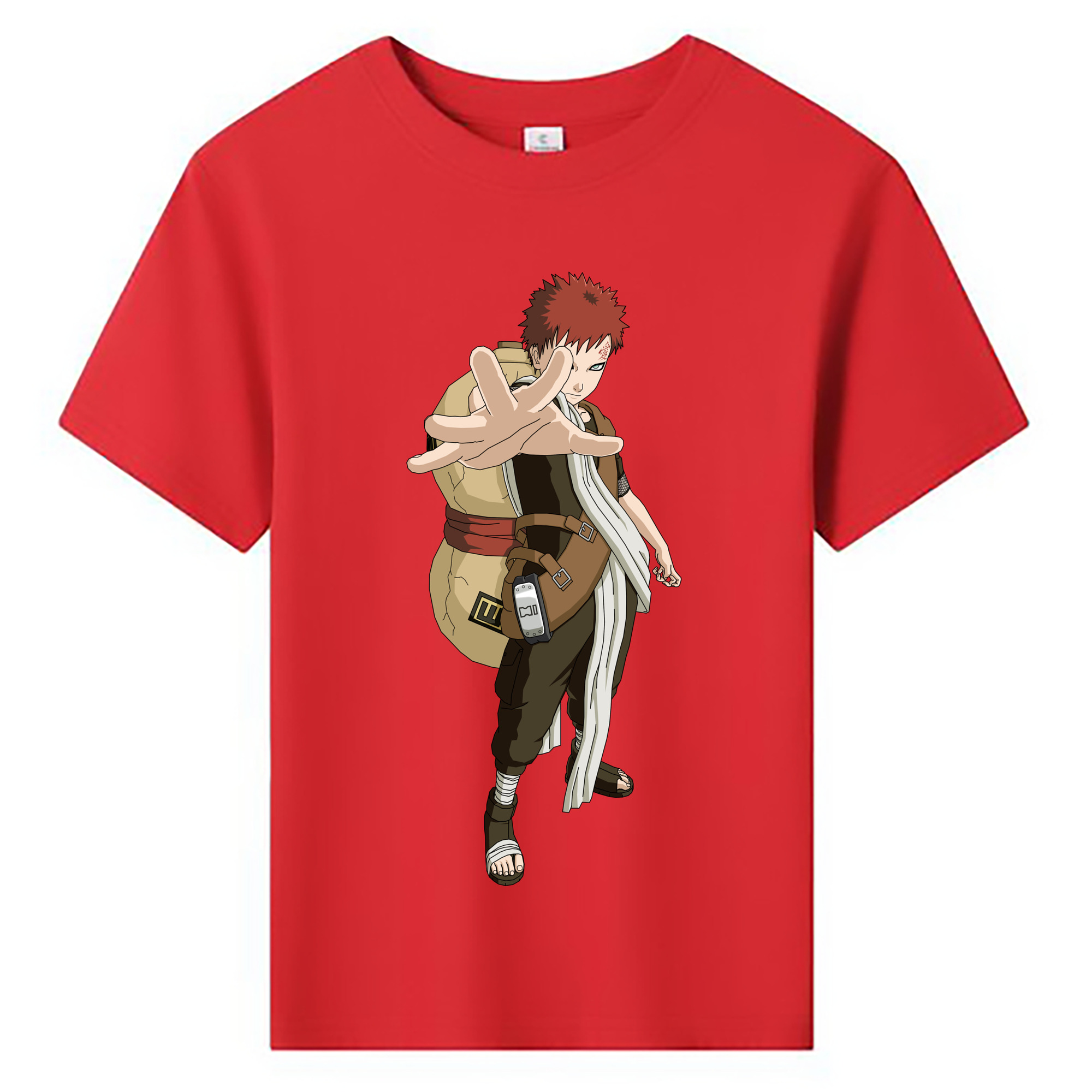 （画像用） NARUTO -ナルト- ガアラ Gaara 綿100％キッズTシャツ（フロントプリント）