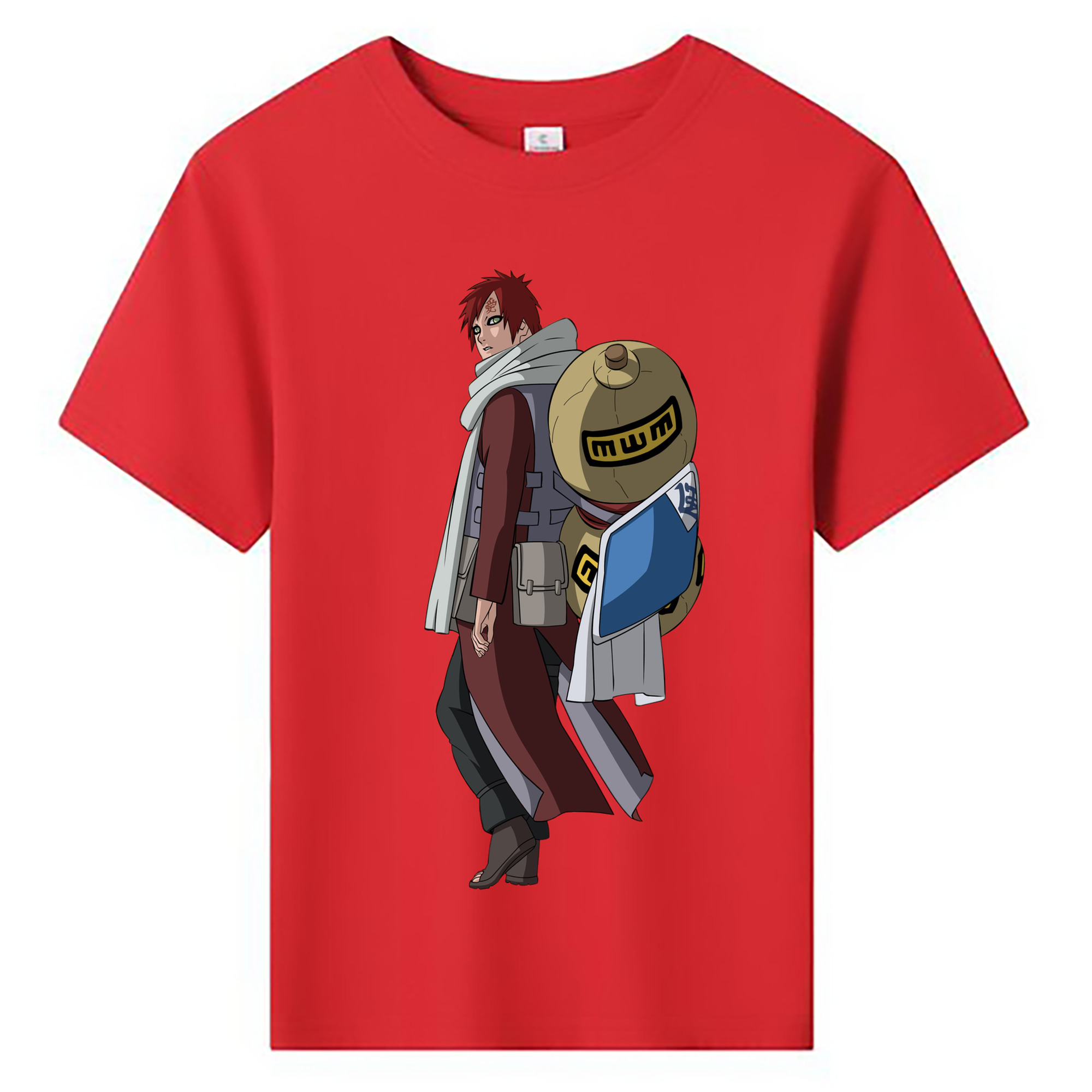 （画像用） NARUTO -ナルト- ガアラ Gaara 綿100％キッズTシャツ（フロントプリント）