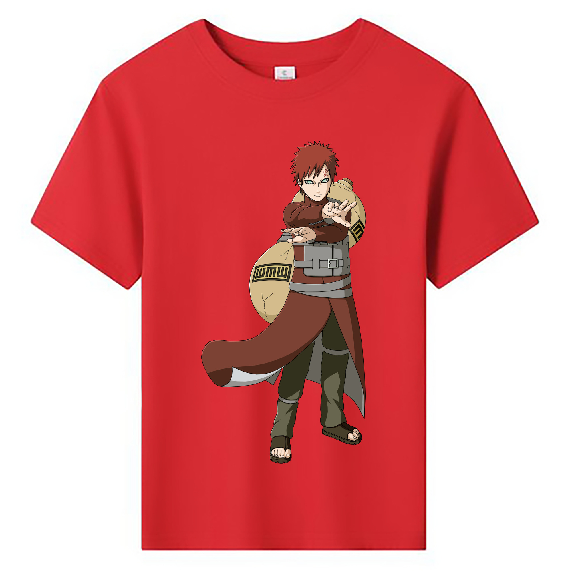 （画像用） NARUTO -ナルト- ガアラ Gaara 綿100％キッズTシャツ（フロントプリント）