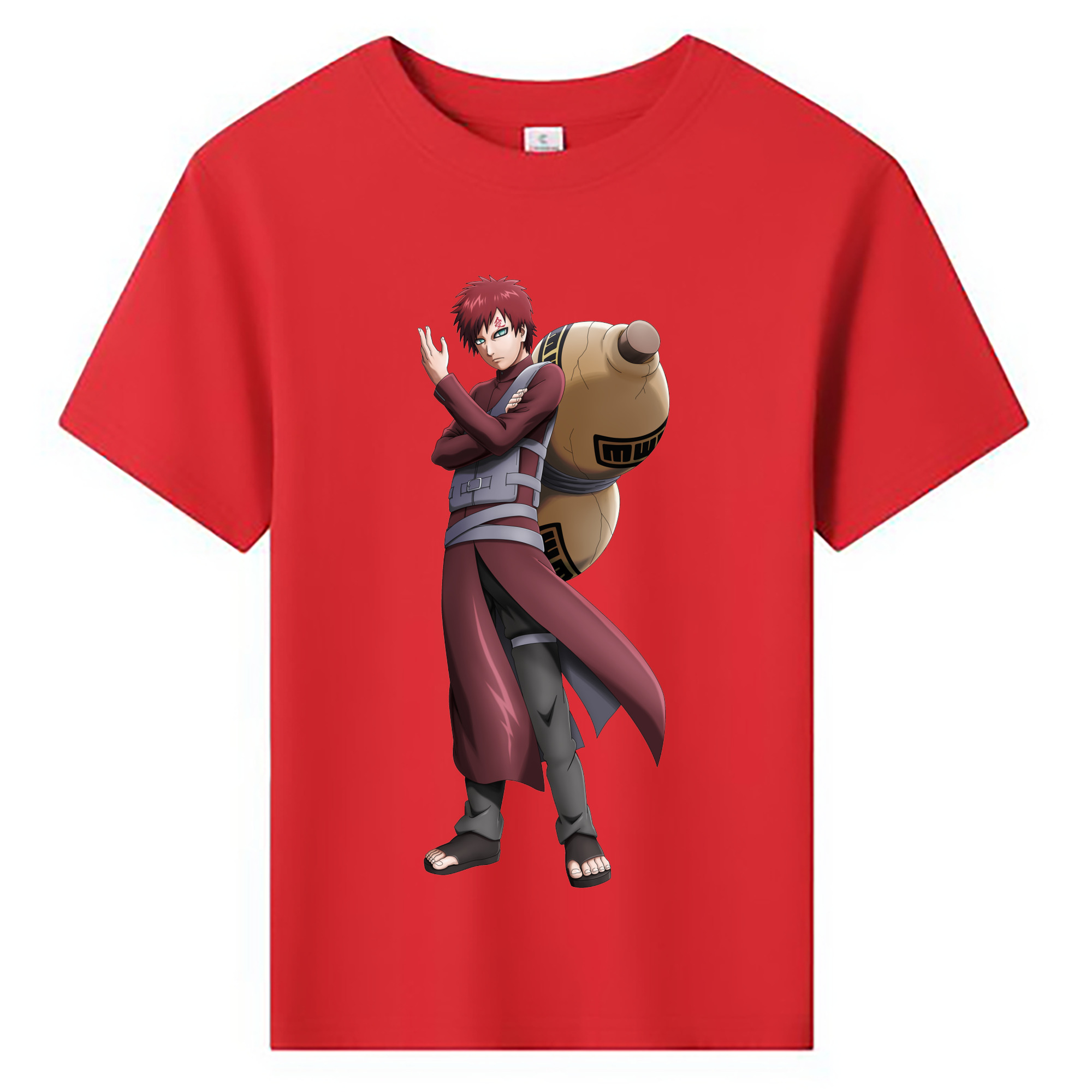 （画像用） NARUTO -ナルト- ガアラ Gaara 綿100％キッズTシャツ（フロントプリント）